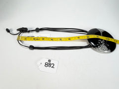 Sobral - Metalique Orlando "Disc" Black & Silver Resin Necklace ( 004096 )