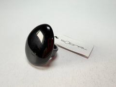 Sobral - Preto "Poesia" Black Resin Ring ( 003597 ) - Size UK T / US 9