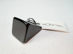 Sobral - Preto "Carre" Black Resin Ring ( 000149 ) - Size UK N / US 7