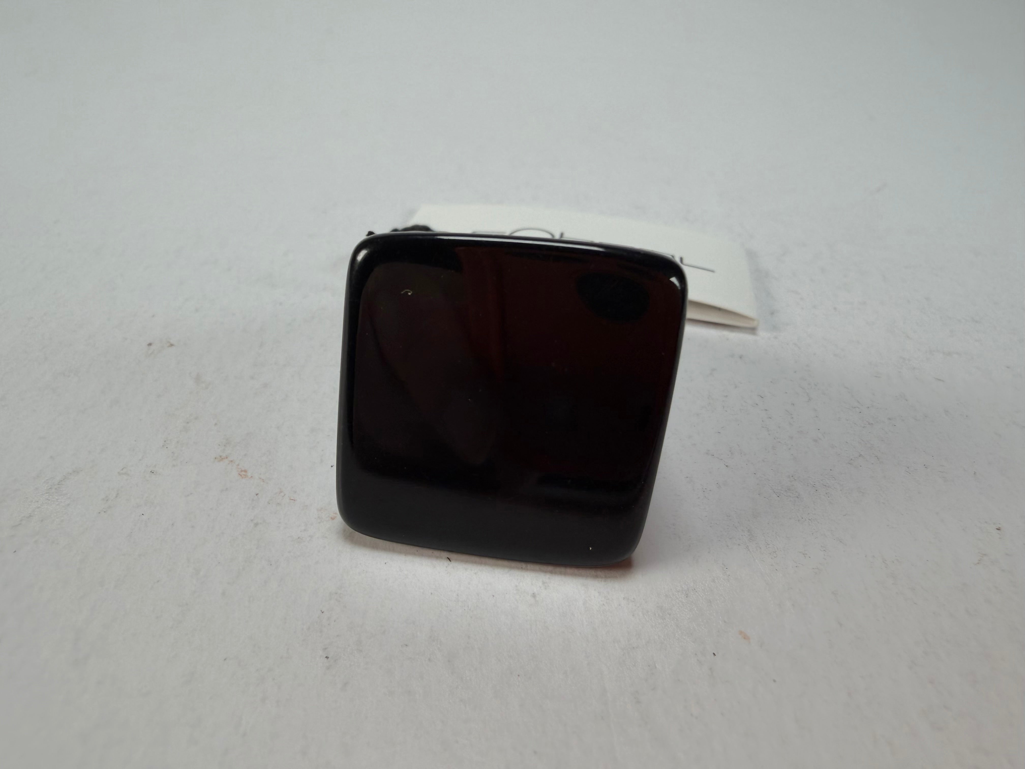 Sobral - Preto "Carre" Black Resin Ring ( 000149 ) - Size UK N / US 7