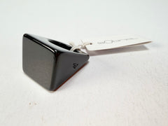 Sobral - Preto "Carre" Black Resin Ring ( 000149 ) - Size UK _ / US 8