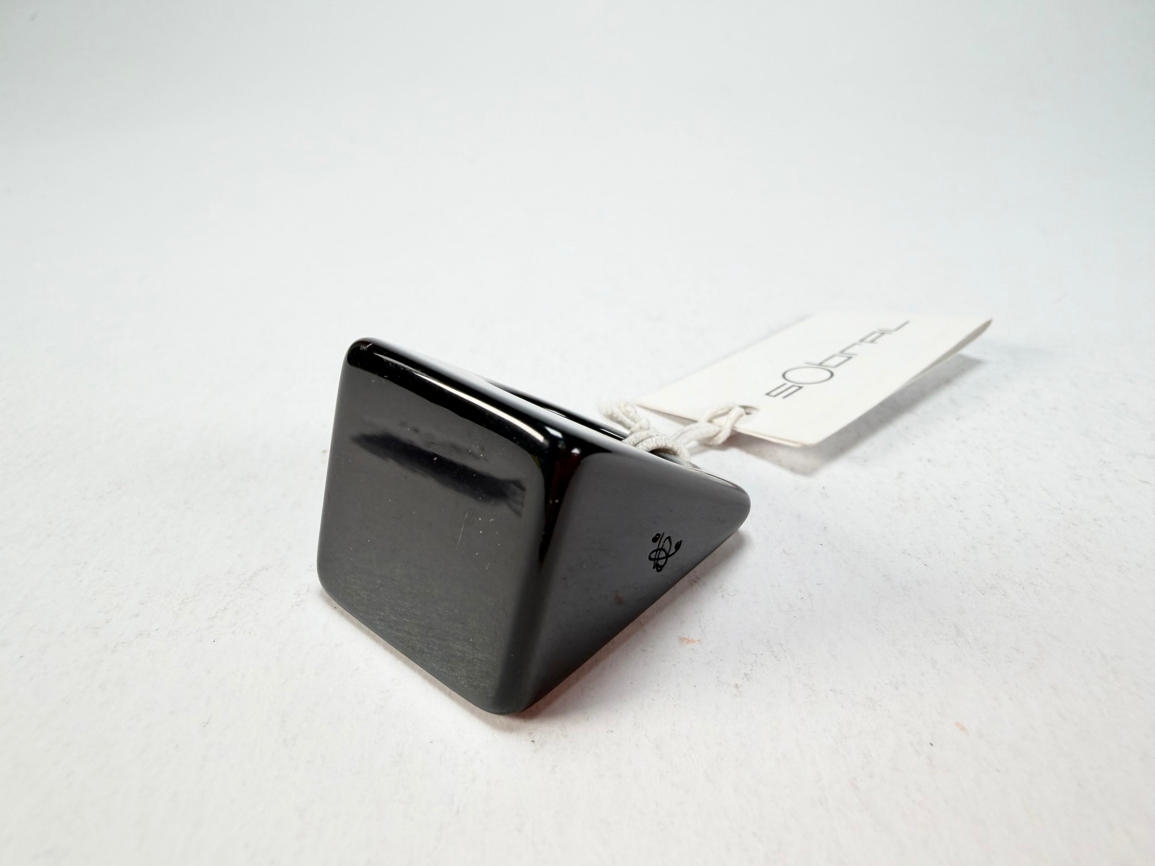 Sobral - Preto "Carre" Black Resin Ring ( 000149 ) - Size UK _ / US 8