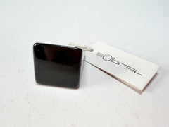 Sobral - Preto "Carre" Black Resin Ring ( 000149 ) - Size UK _ / US 8