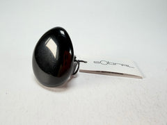 Sobral - Preto "Poesia" Black Resin Ring ( 003597 ) - Size UK V / US 10