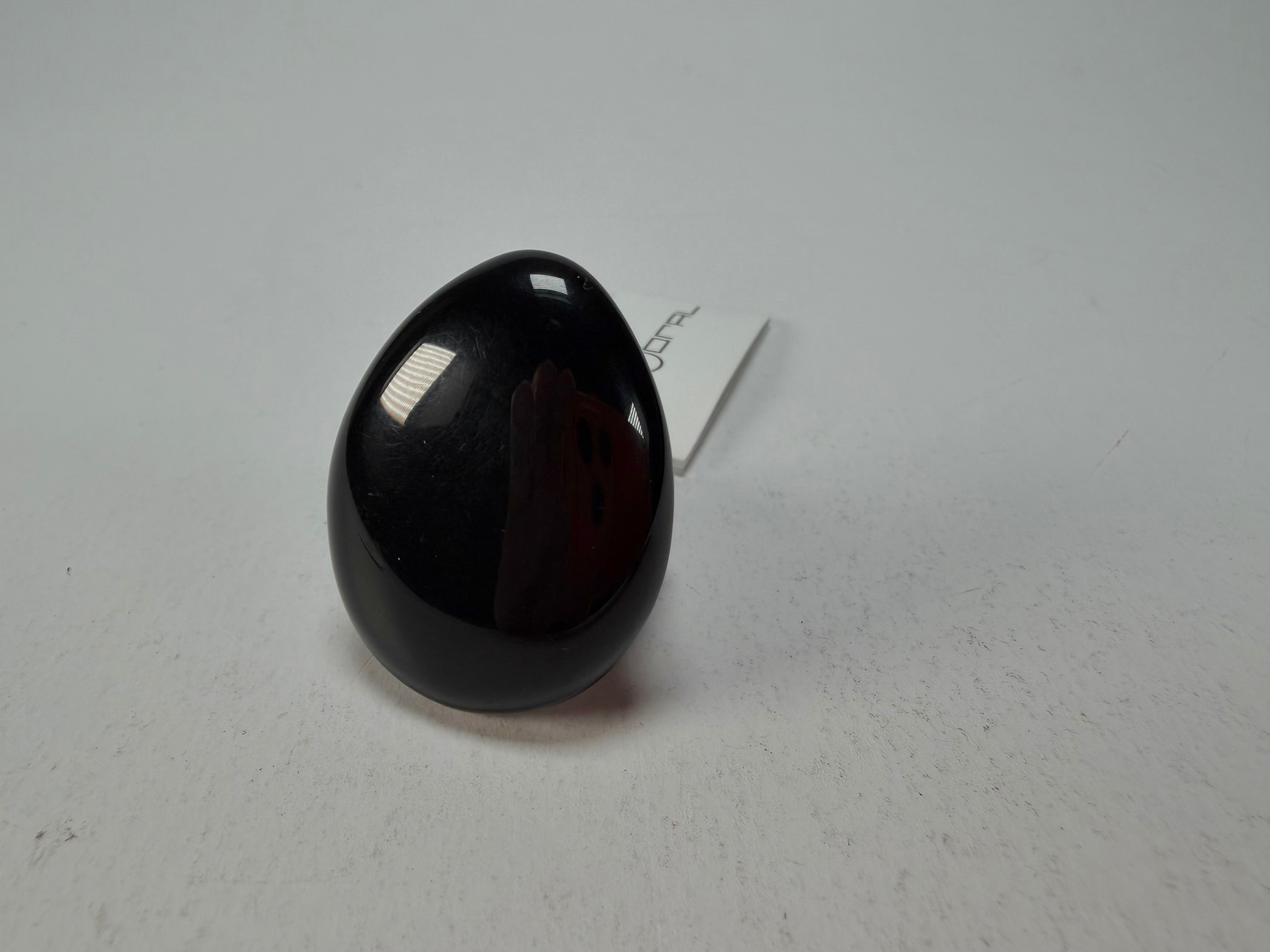 Sobral - Preto "Poesia" Black Resin Ring ( 003597 ) - Size UK V / US 10