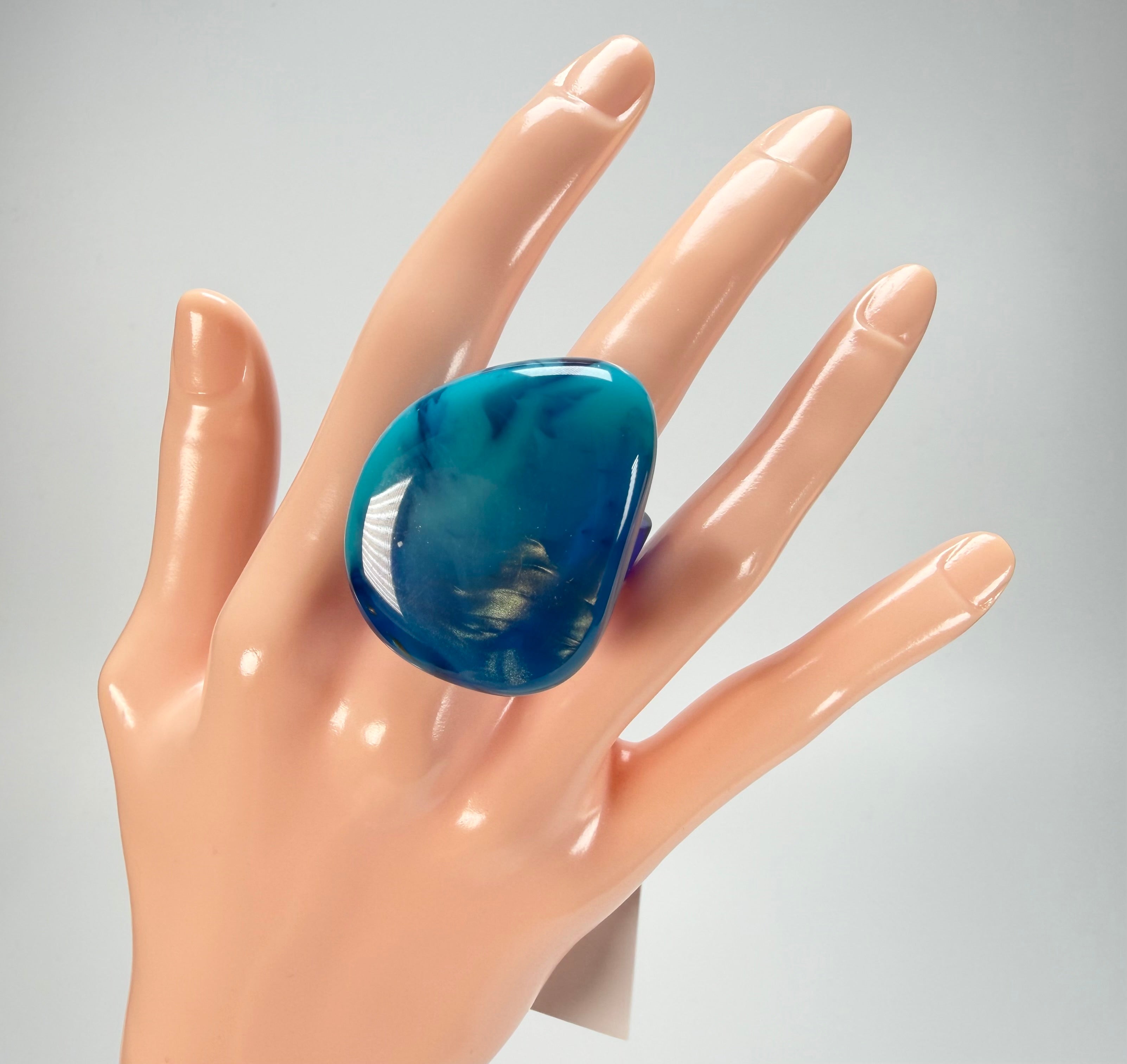 Sobral - Noite Estrelada "Kintai" Resin Ring ( 005305 ) - Size UK S / US 9