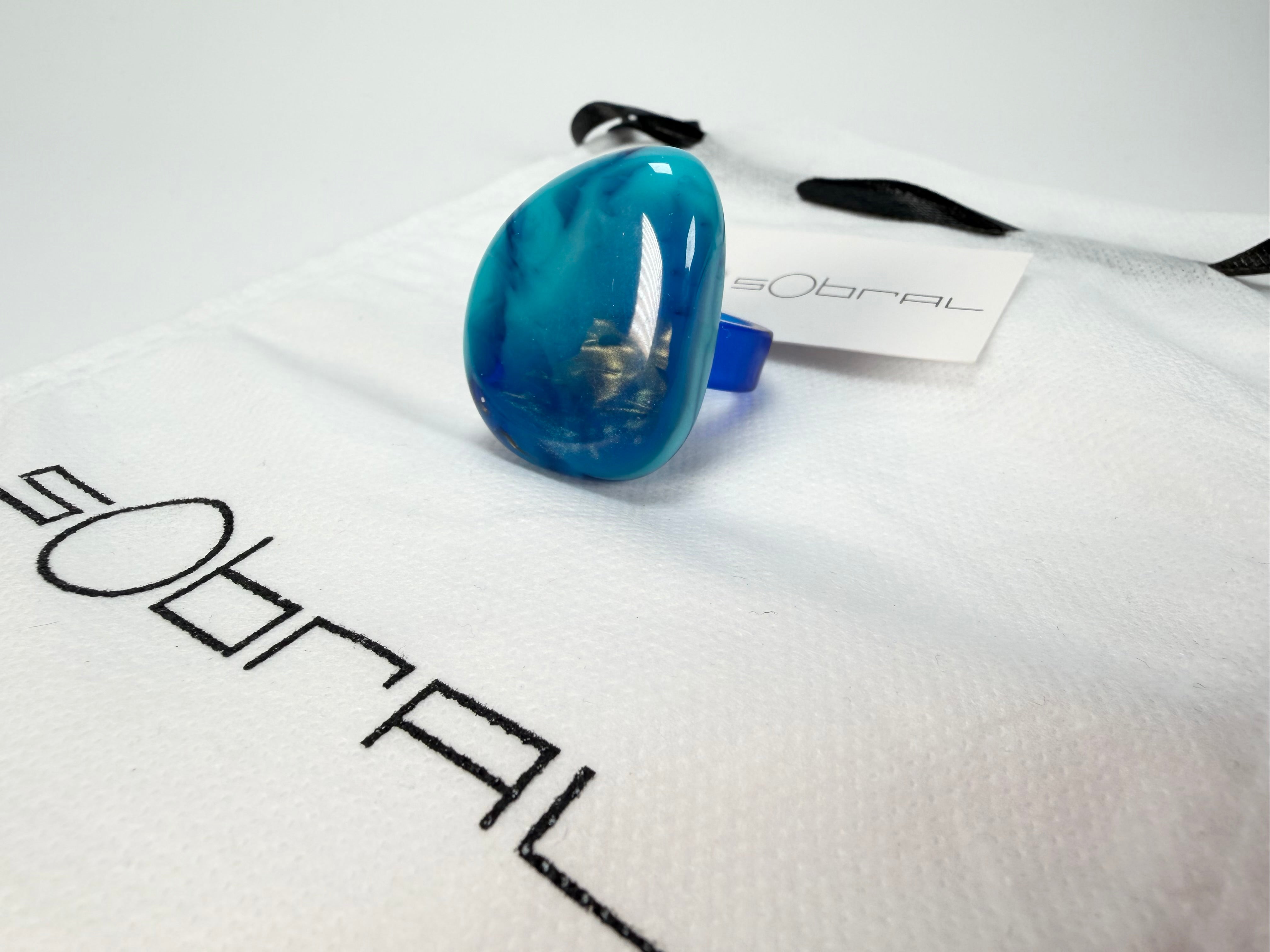 Sobral - Noite Estrelada "Kintai" Resin Ring ( 005305 ) - Size UK S / US 9