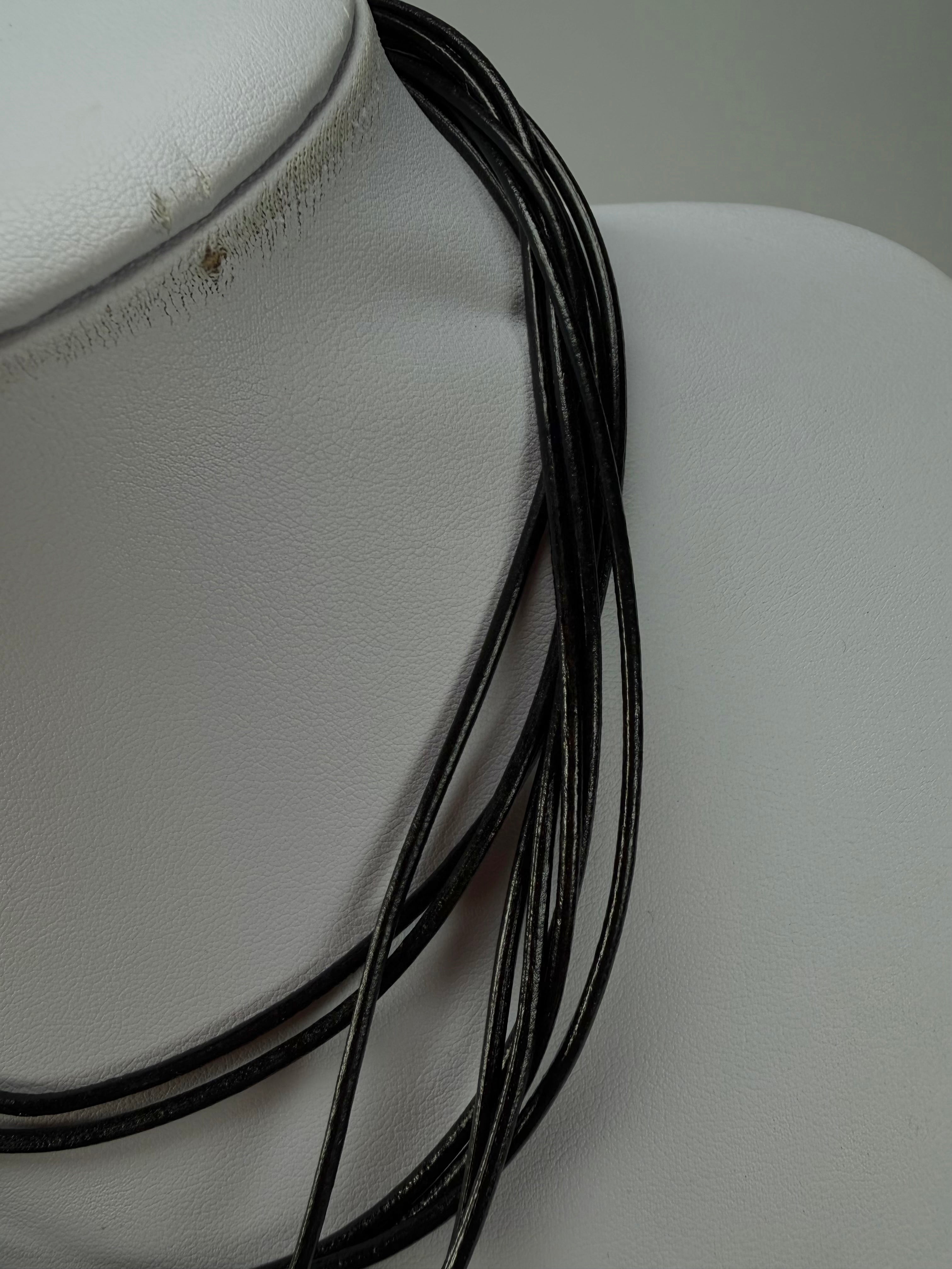 Sobral - Preto "Mila" Black Resin Necklace ( 000040 )