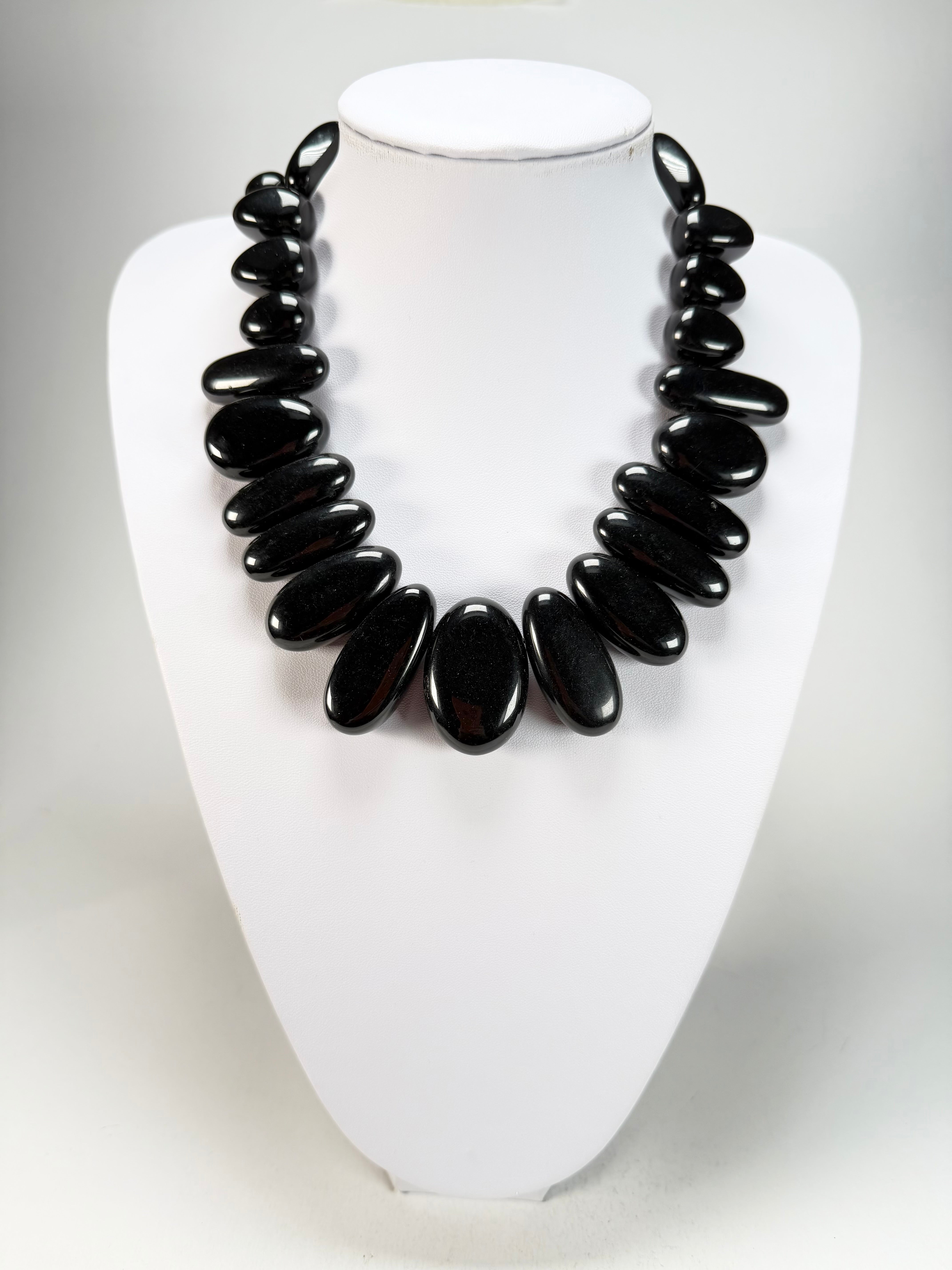 Sobral - Preto "Monica" Black Resin Necklace ( 005412 )