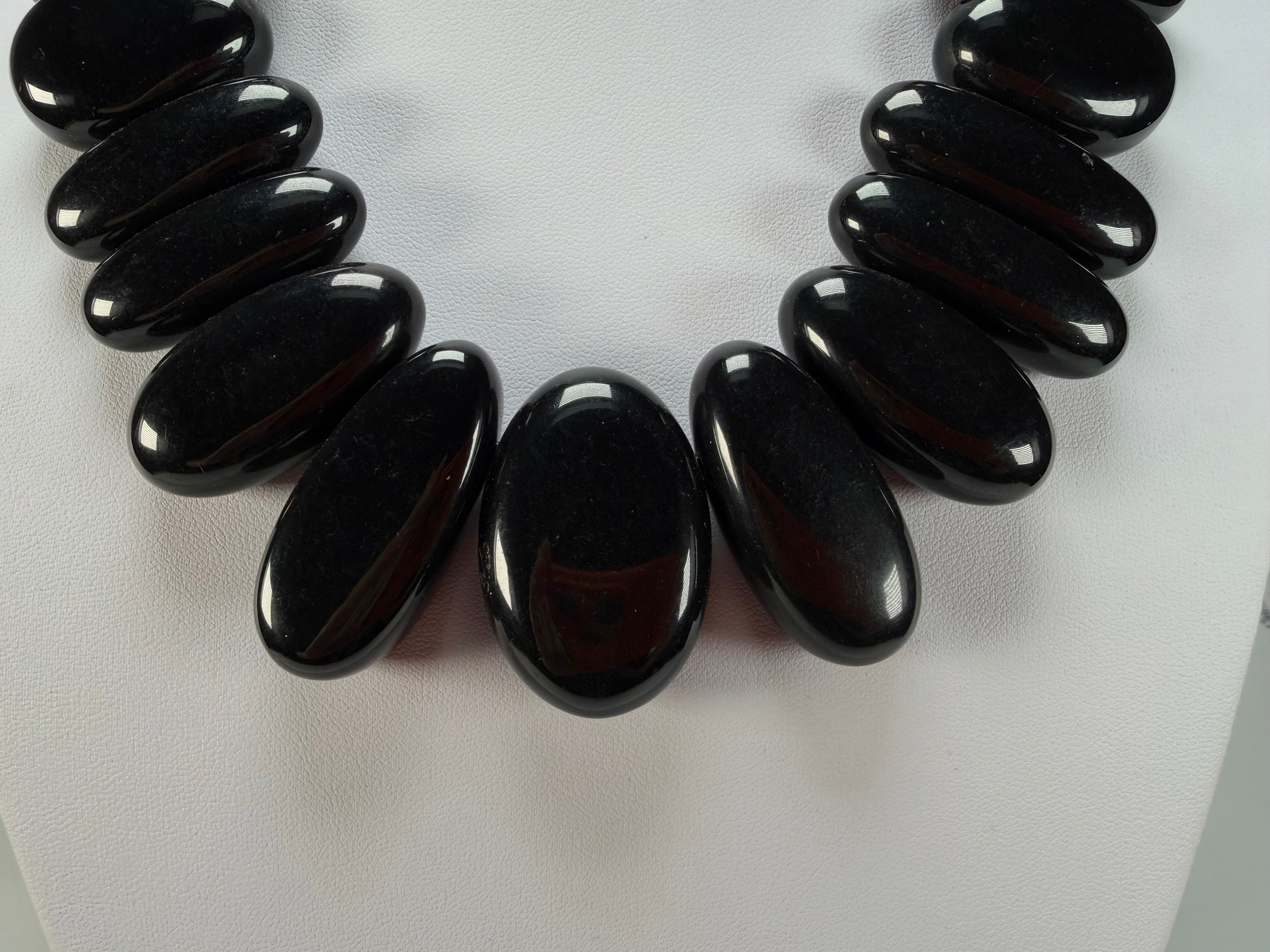 Sobral - Preto "Monica" Black Resin Necklace ( 005412 )