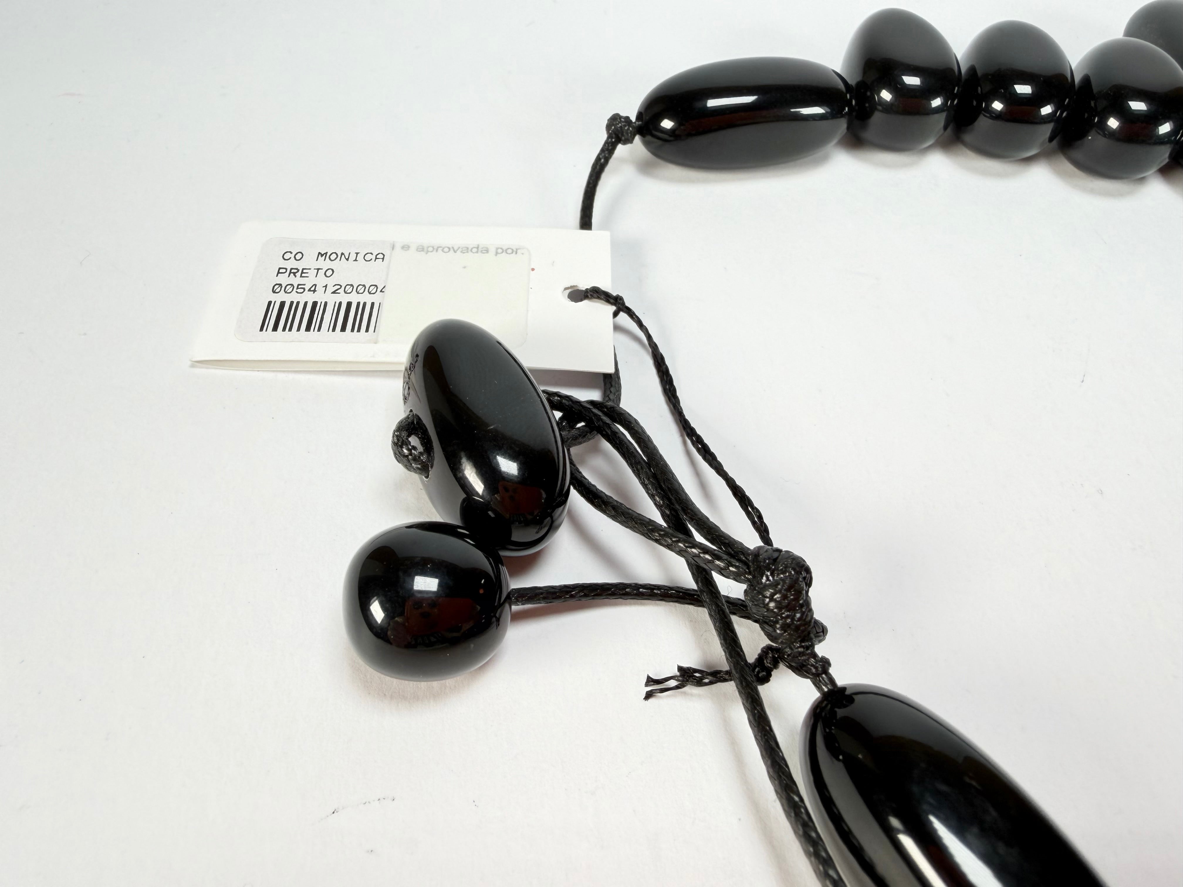 Sobral - Preto "Monica" Black Resin Necklace ( 005412 )