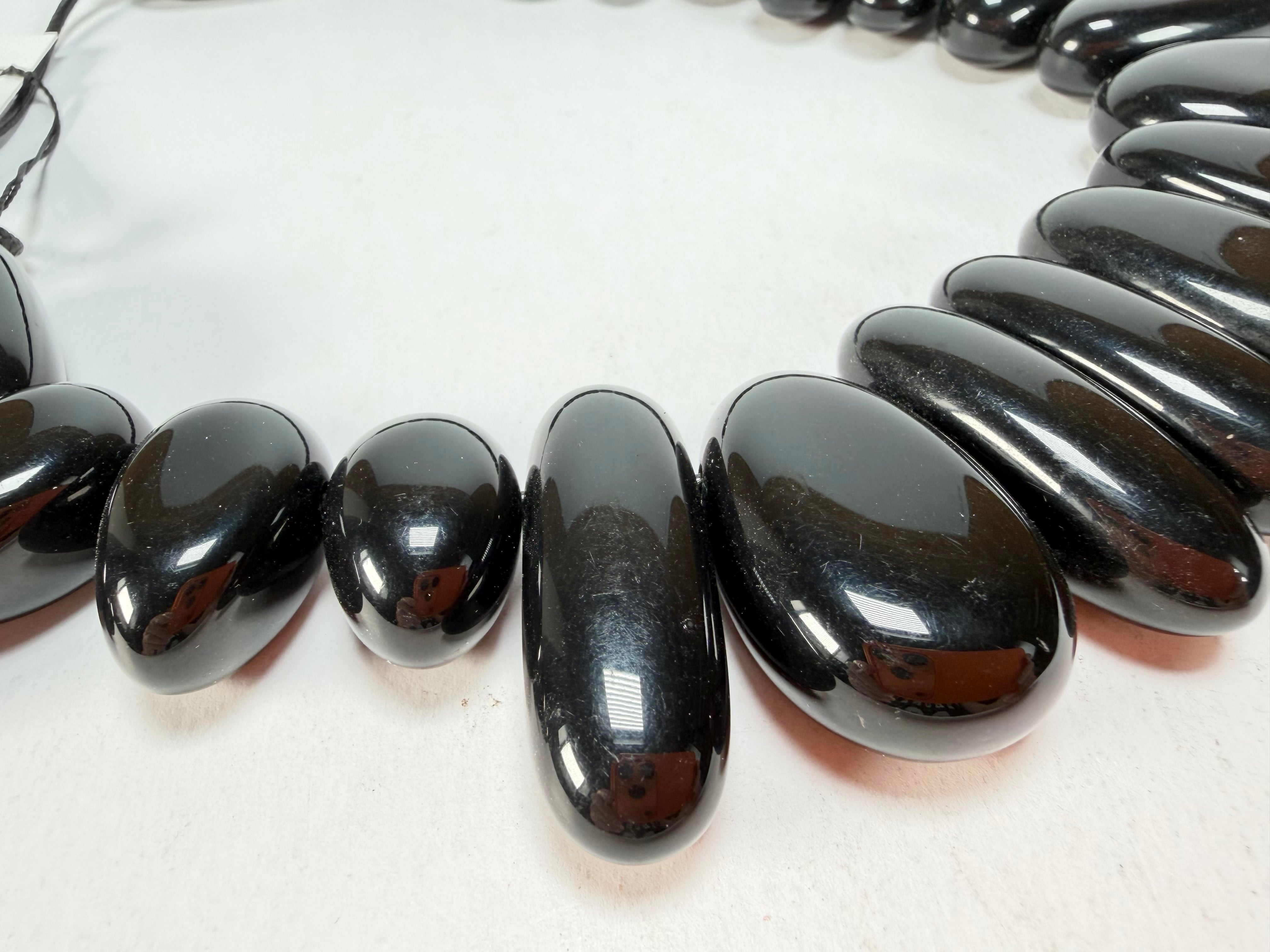 Sobral - Preto "Monica" Black Resin Necklace ( 005412 )