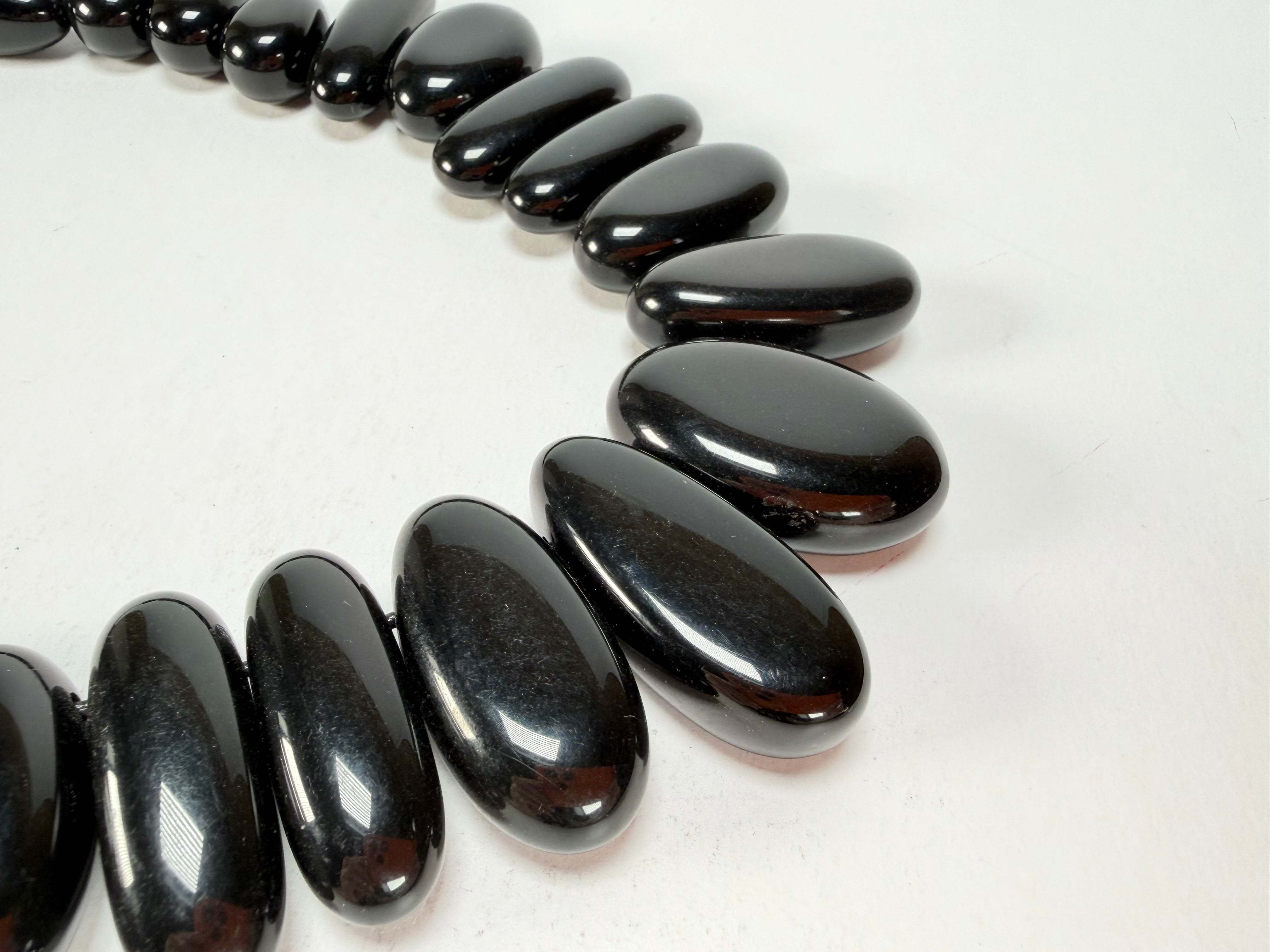 Sobral - Preto "Monica" Black Resin Necklace ( 005412 )