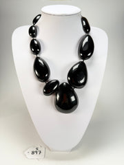 Sobral - Preto "Elen" Black Resin Necklace ( 005411 )