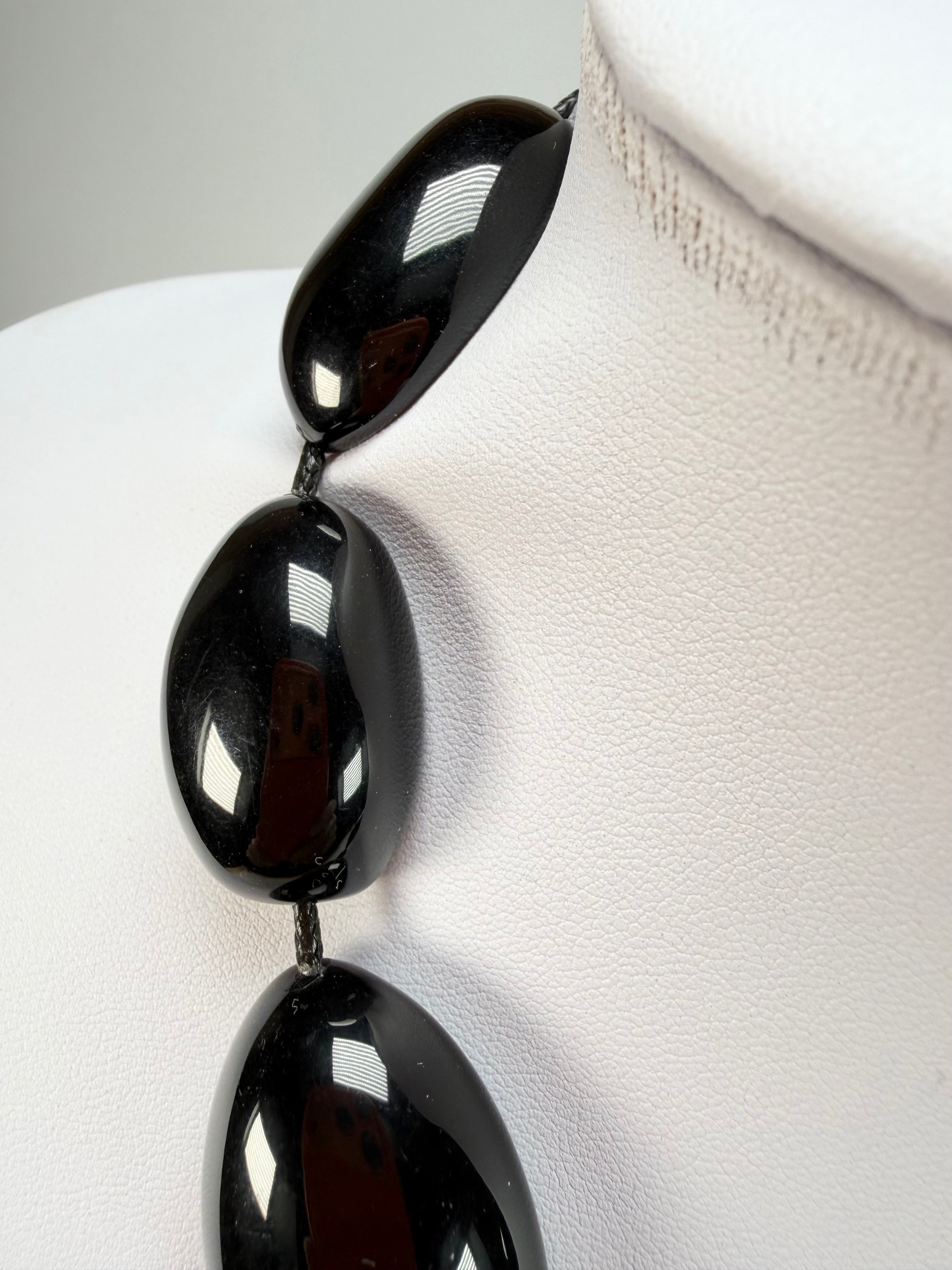 Sobral - Preto "Elen" Black Resin Necklace ( 005411 )