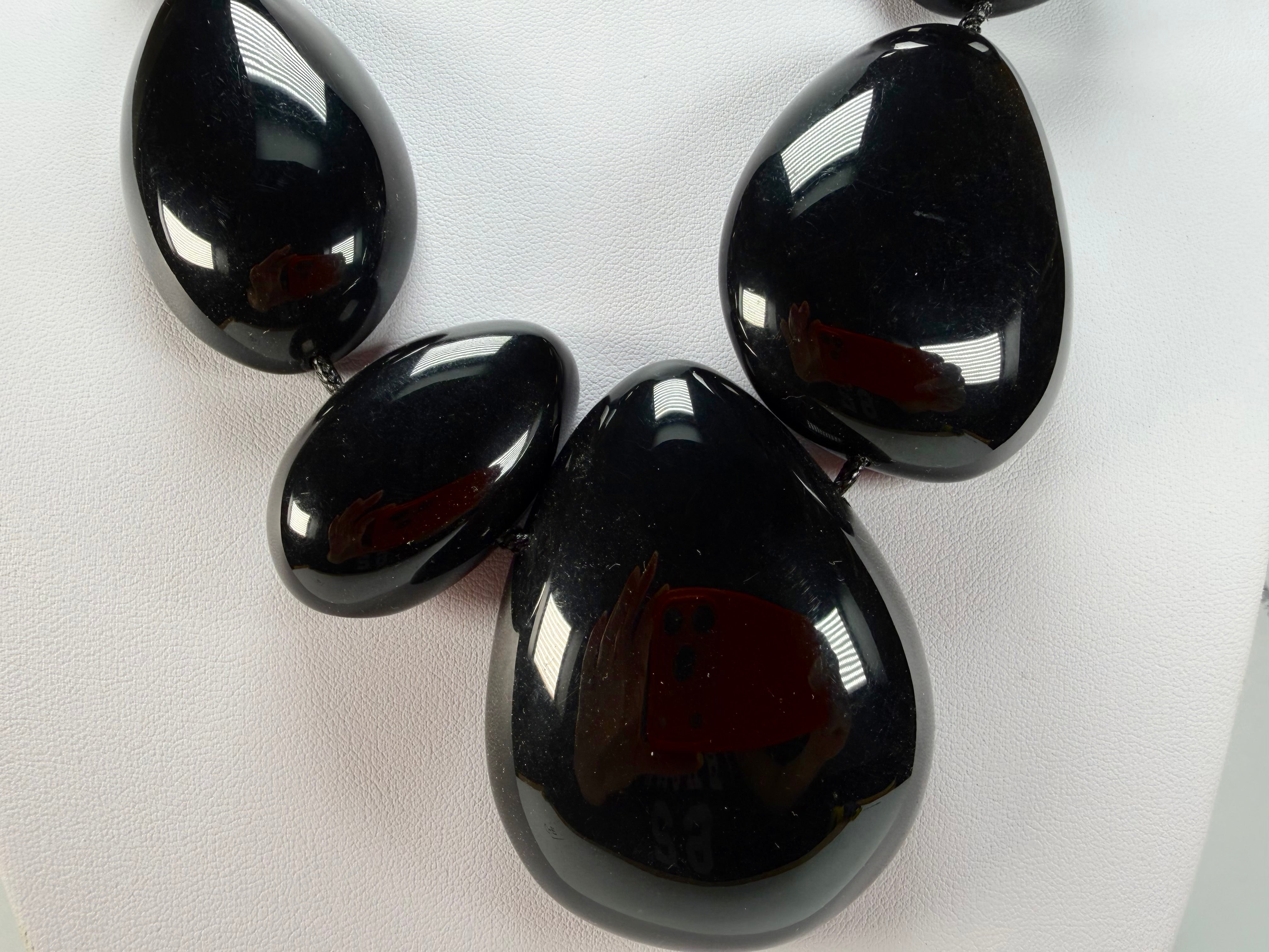 Sobral - Preto "Elen" Black Resin Necklace ( 005411 )
