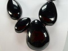 Sobral - Preto "Elen" Black Resin Necklace ( 005411 )