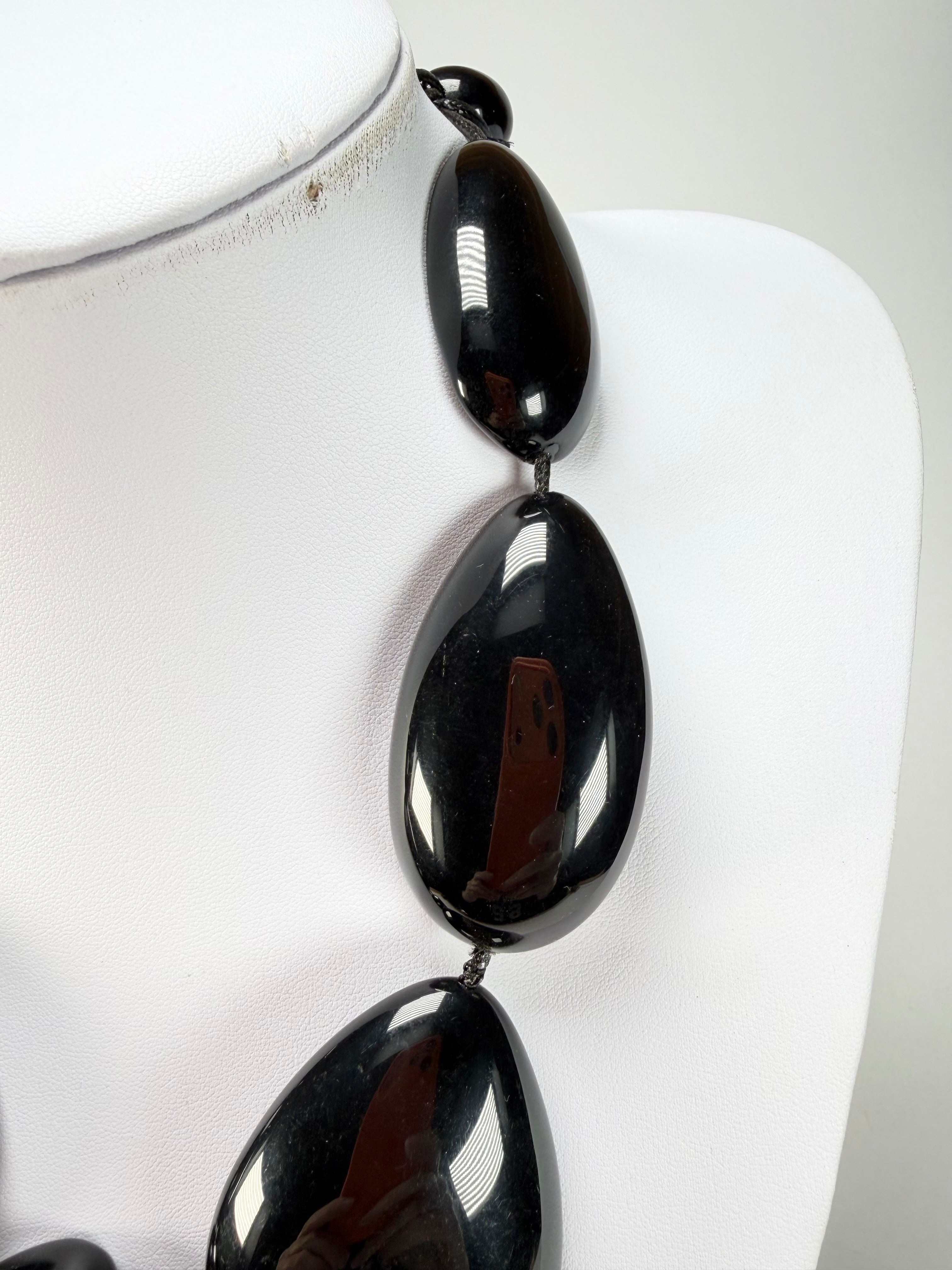 Sobral - Preto "Elen" Black Resin Necklace ( 005411 )