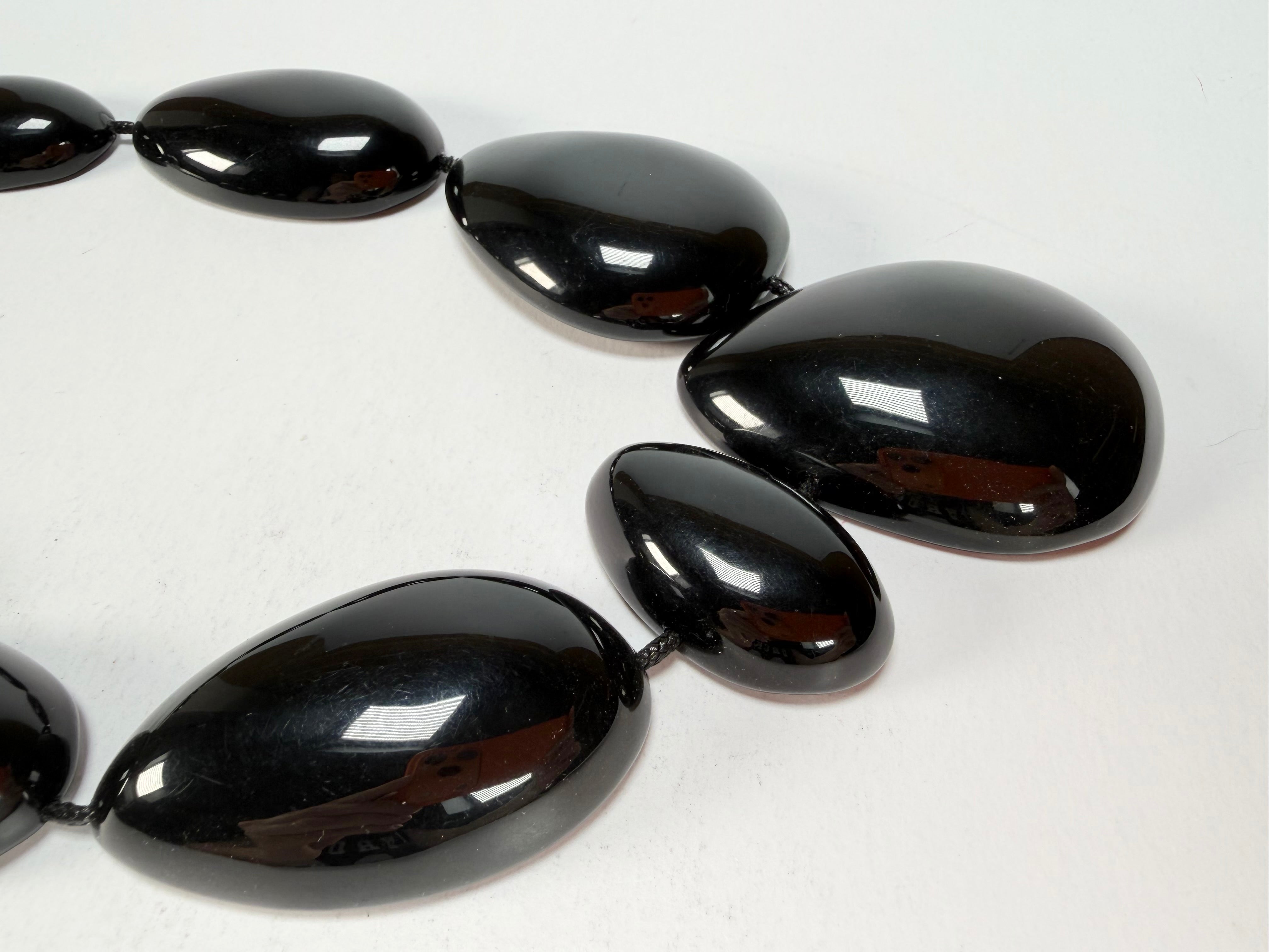 Sobral - Preto "Elen" Black Resin Necklace ( 005411 )