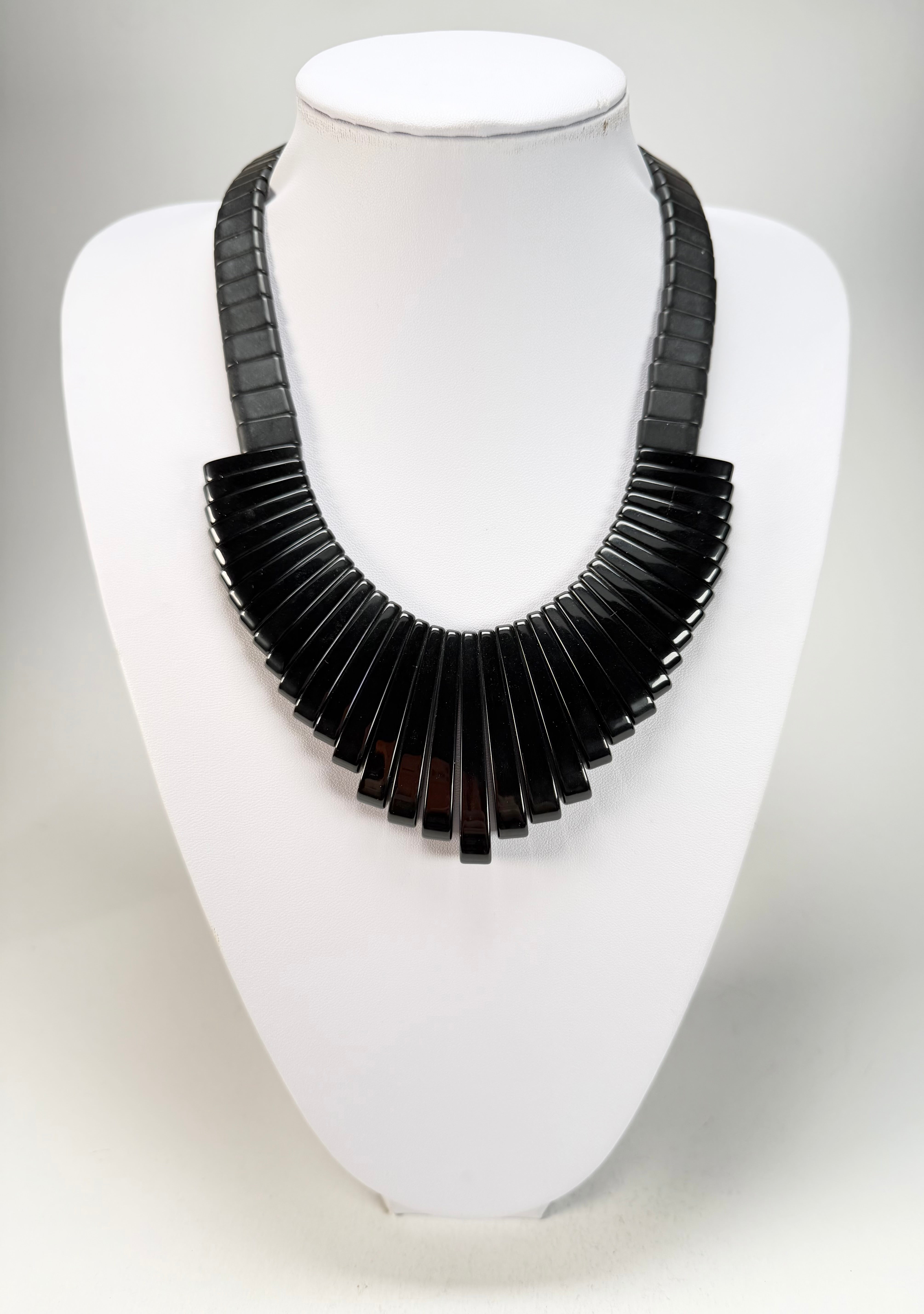 Sobral - Preto "Tupi" Black Resin Necklace ( 004853 )