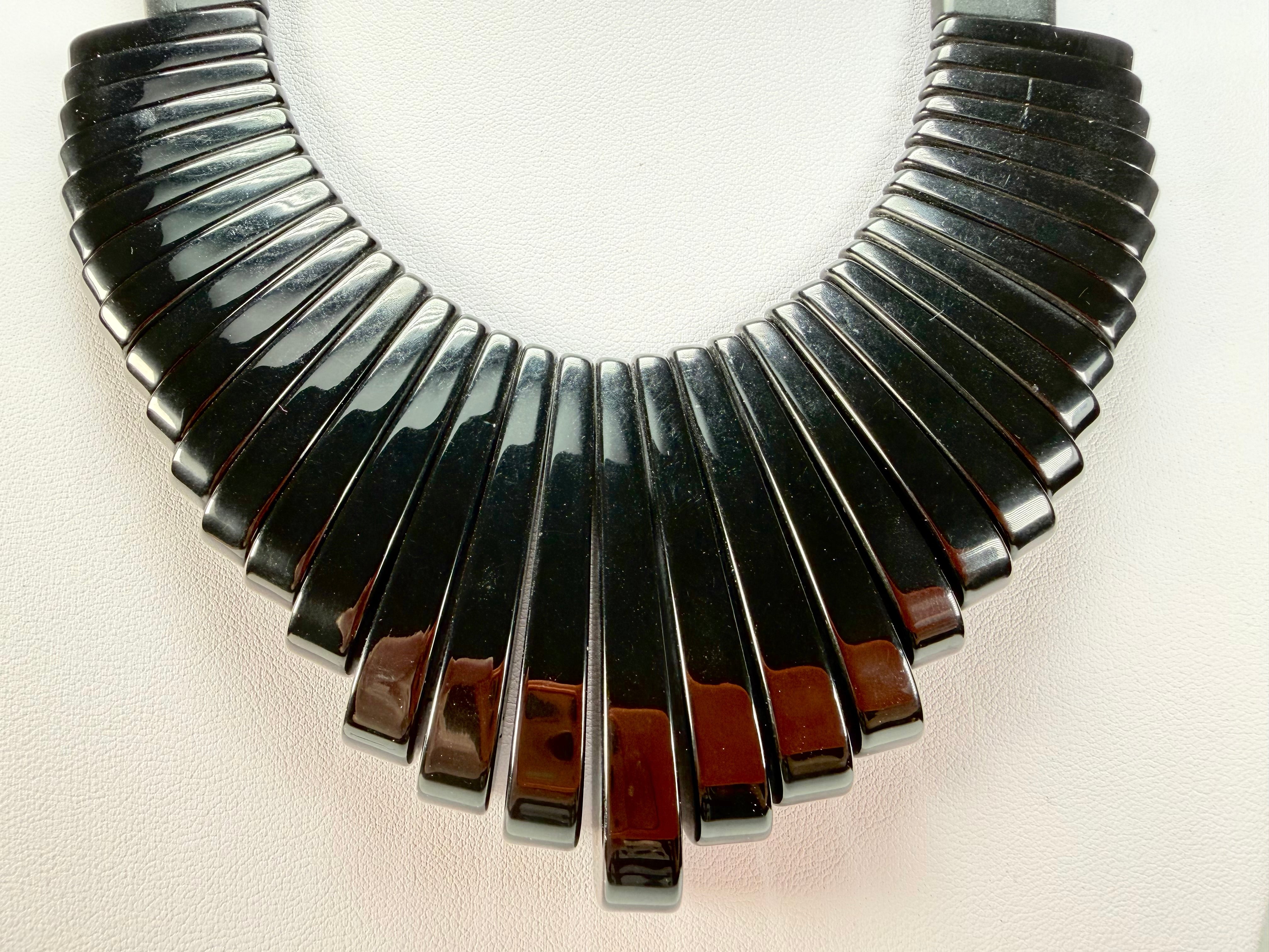 Sobral - Preto "Tupi" Black Resin Necklace ( 004853 )