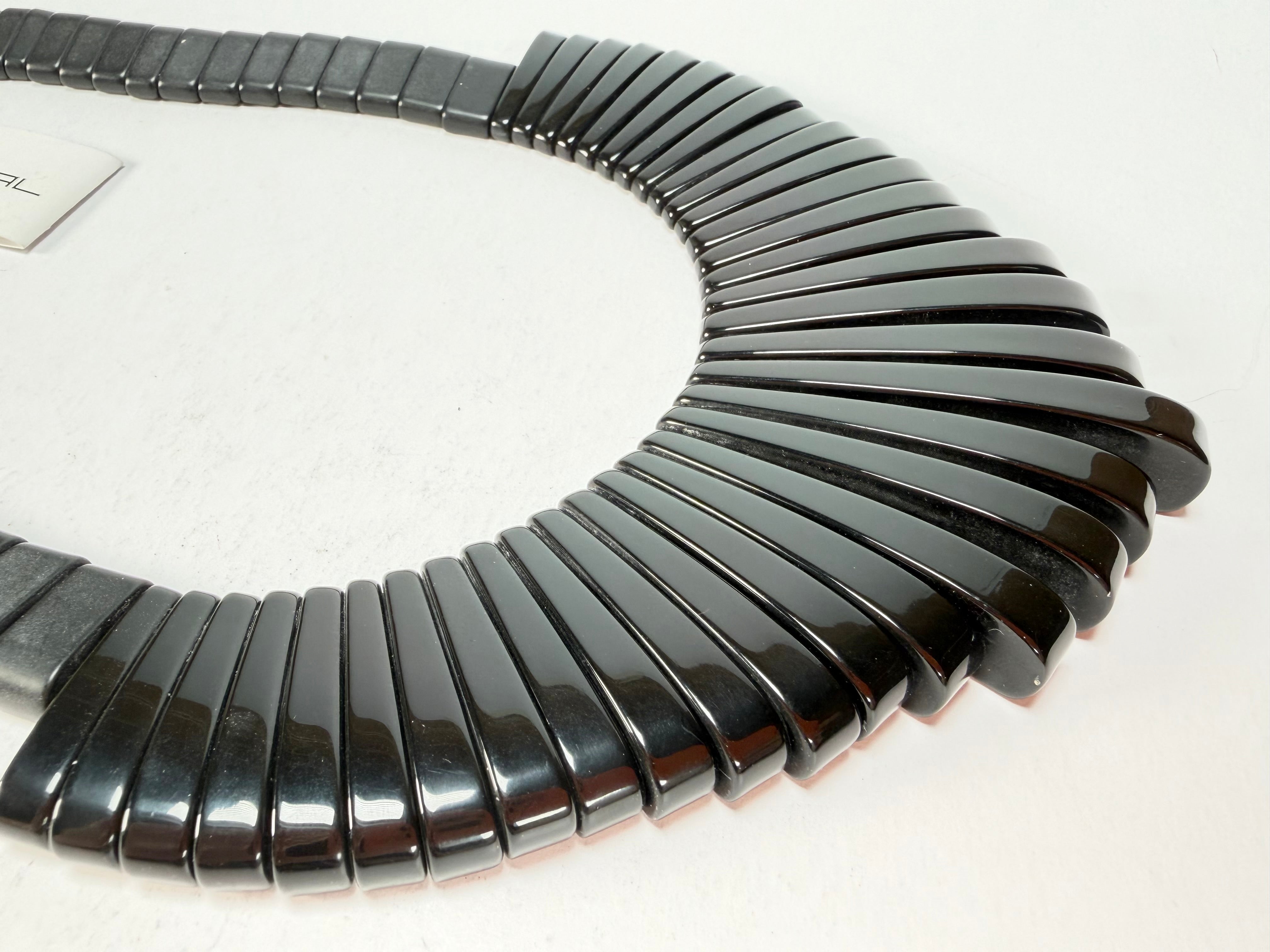 Sobral - Preto "Tupi" Black Resin Necklace ( 004853 )