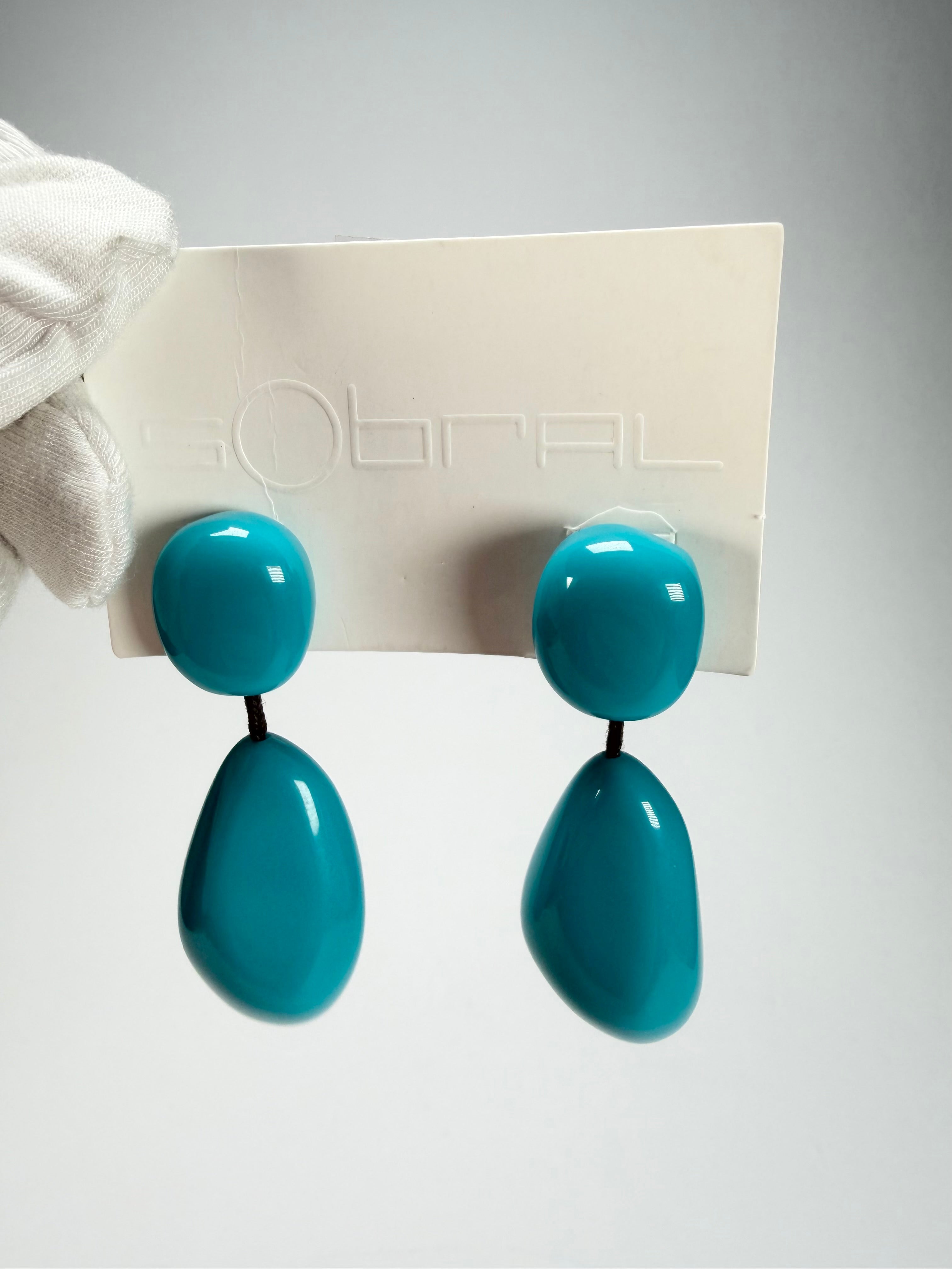 Sobral - Turquoise "Clave Efeitos" Resin Earrings ( 004606 )