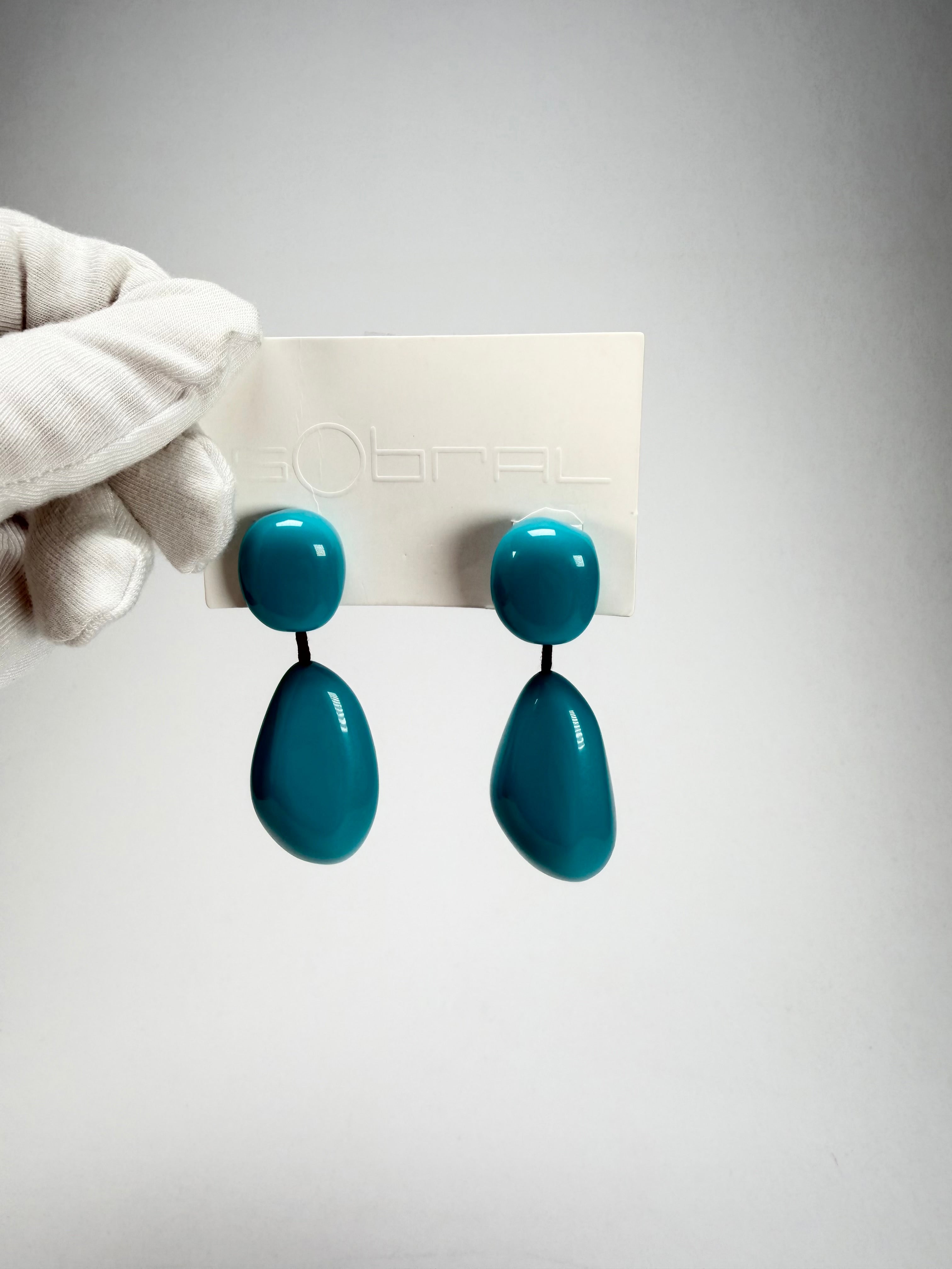 Sobral - Turquoise "Clave Efeitos" Resin Earrings ( 004606 )