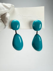 Sobral - Turquoise "Clave Efeitos" Resin Earrings ( 004606 )