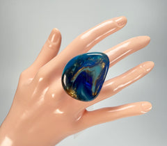 Sobral - Noite Estrelada "Kintai" Resin Ring ( 005305 ) - Size UK U / US 10