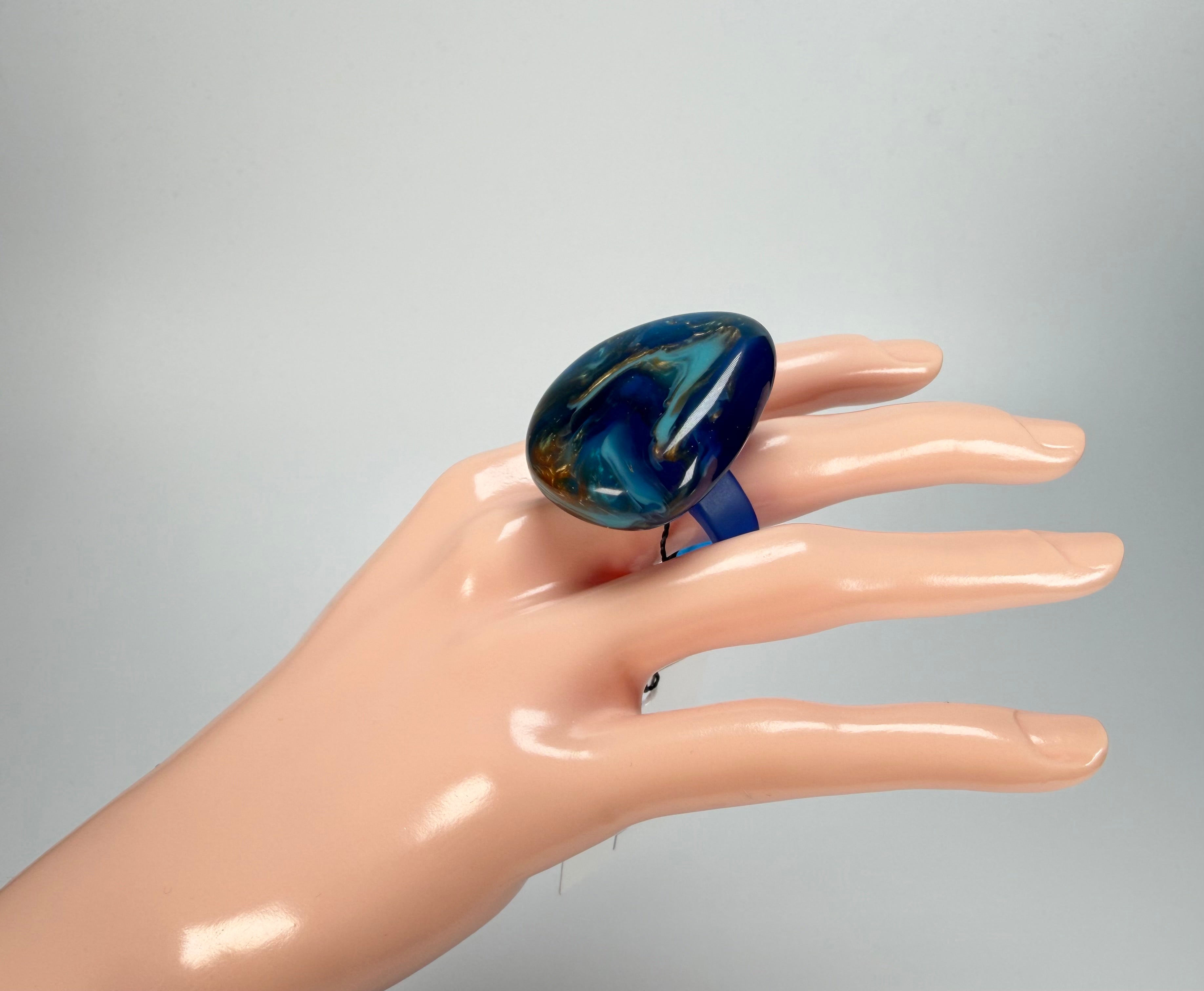 Sobral - Noite Estrelada "Kintai" Resin Ring ( 005305 ) - Size UK U / US 10