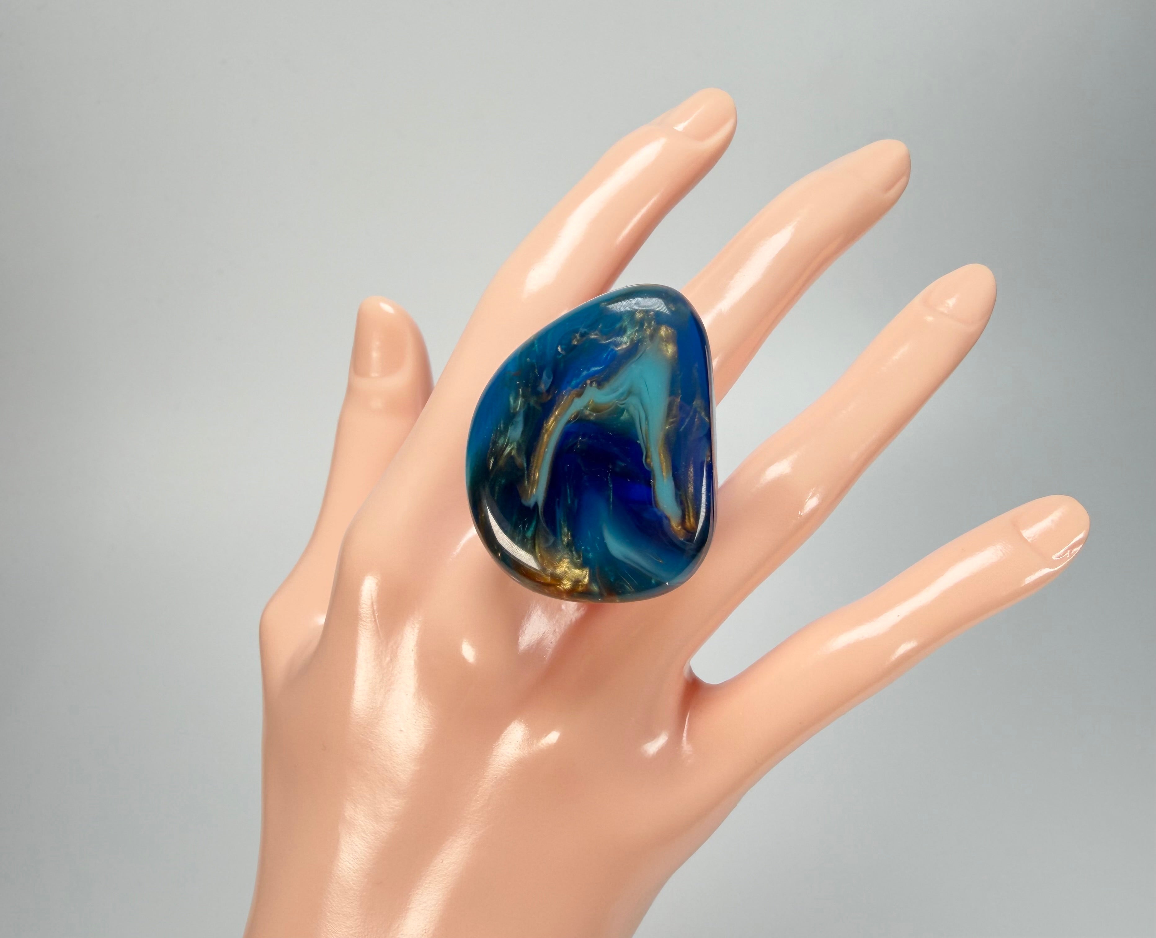 Sobral - Noite Estrelada "Kintai" Resin Ring ( 005305 ) - Size UK U / US 10