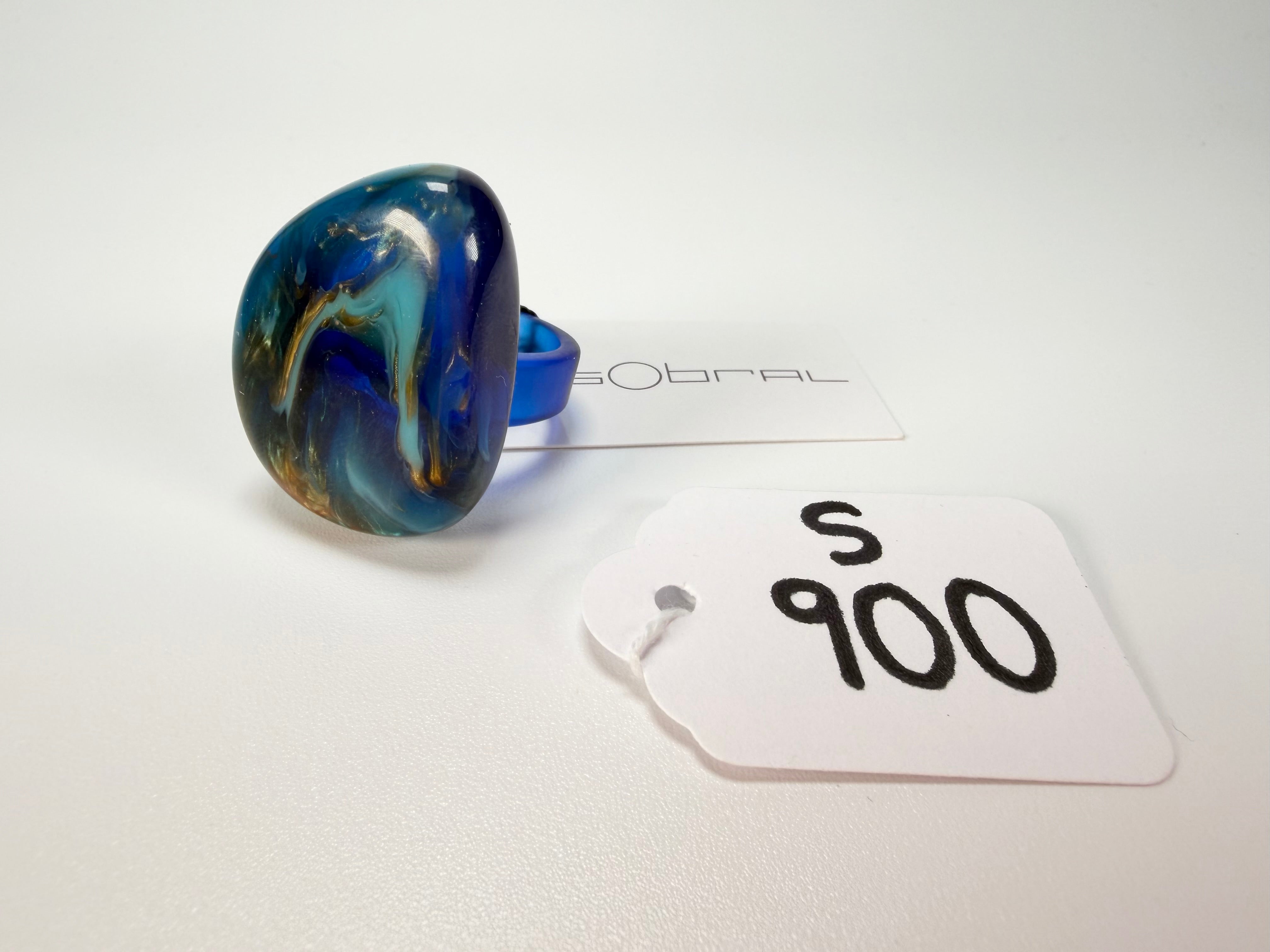 Sobral - Noite Estrelada "Kintai" Resin Ring ( 005305 ) - Size UK U / US 10