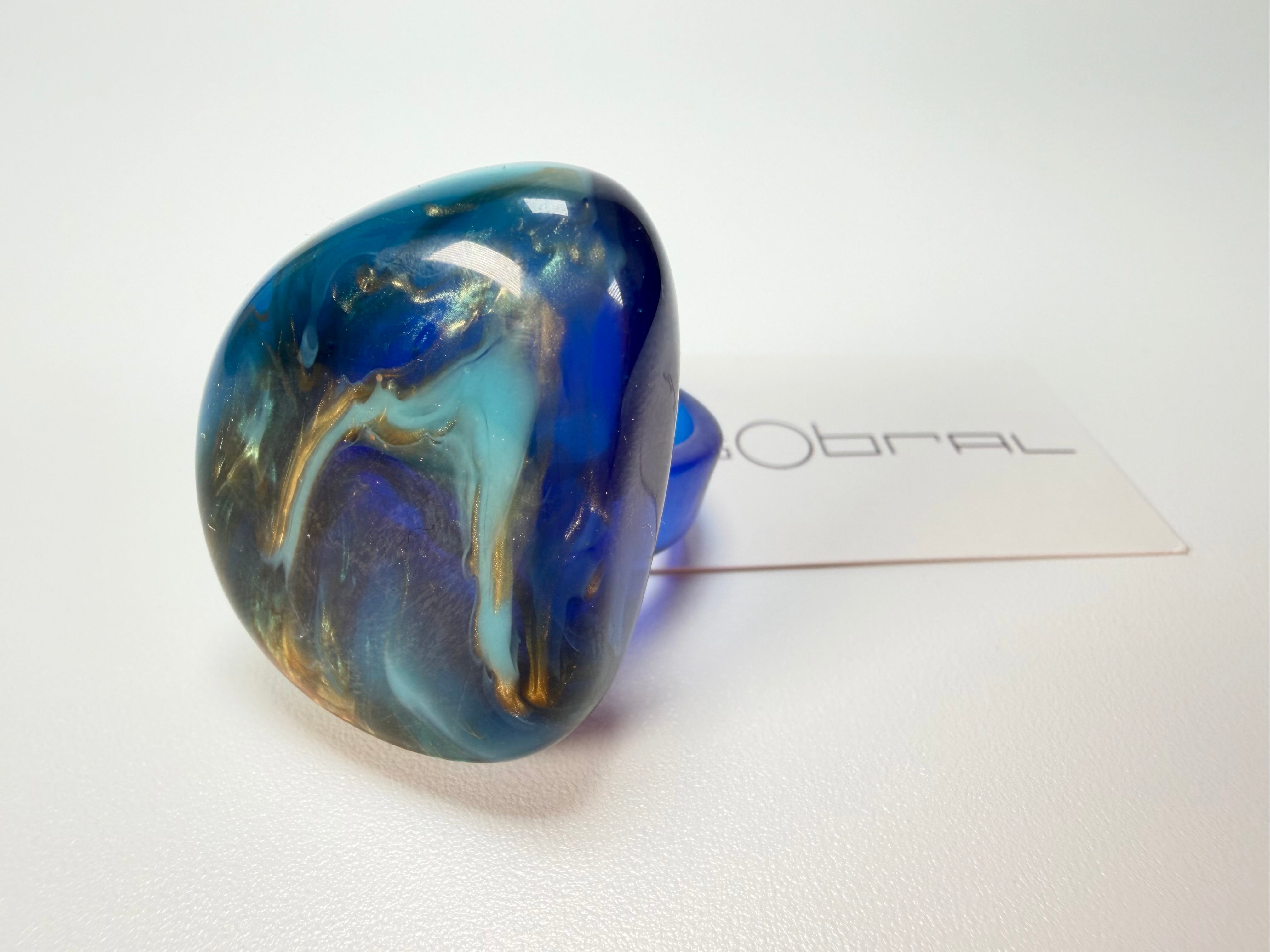 Sobral - Noite Estrelada "Kintai" Resin Ring ( 005305 ) - Size UK U / US 10