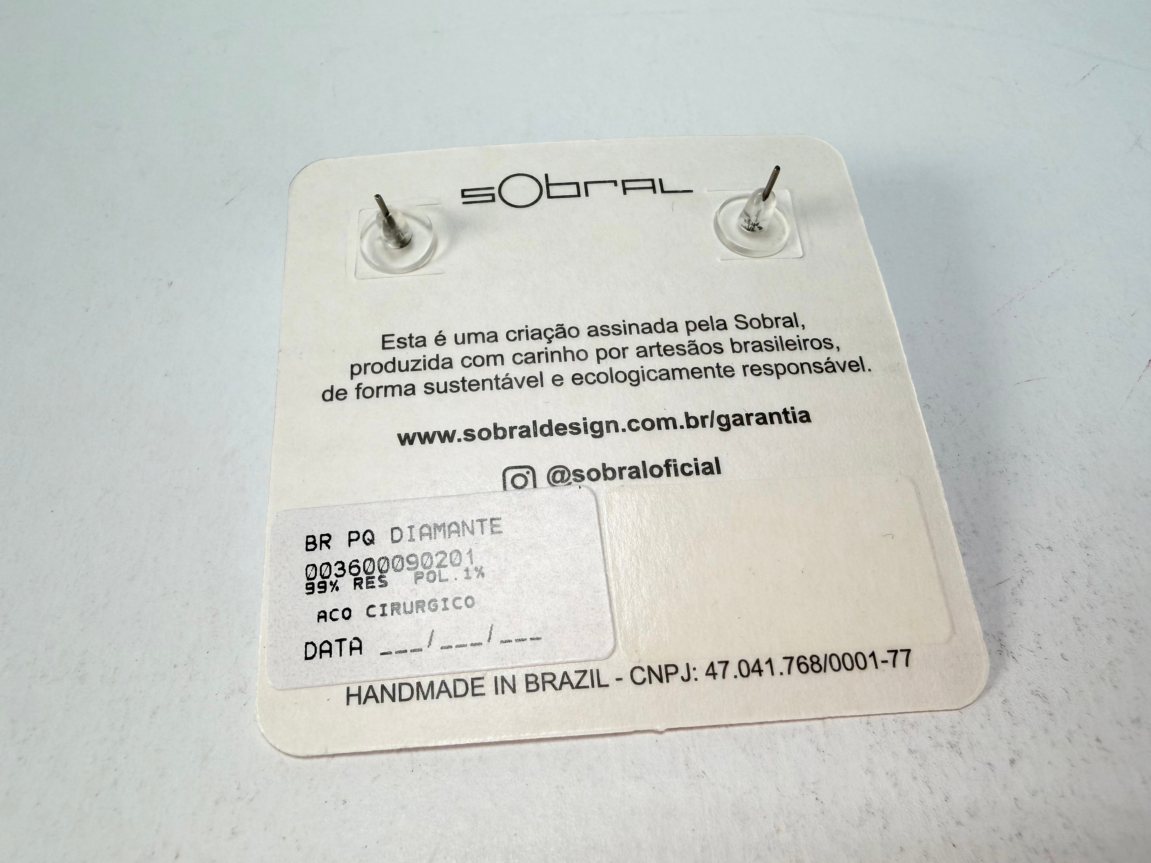 Sobral - Turquoise "Pequeno Diamante" Resin Earrings ( 003600 )