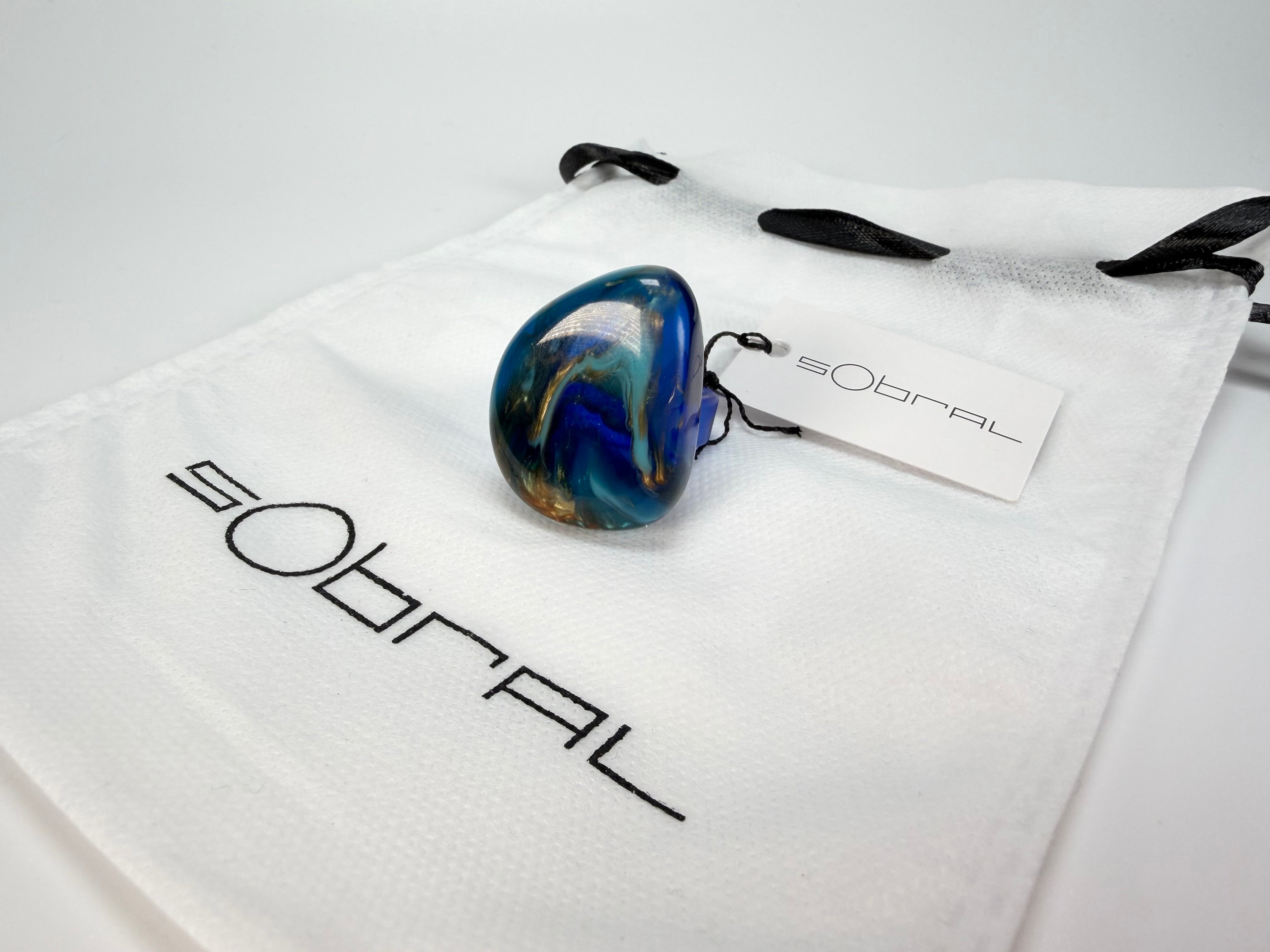 Sobral - Noite Estrelada "Kintai" Resin Ring ( 005305 ) - Size UK U / US 10