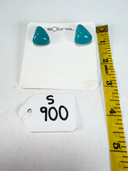 Sobral - Turquoise "Pequeno Diamante" Resin Earrings ( 003600 )