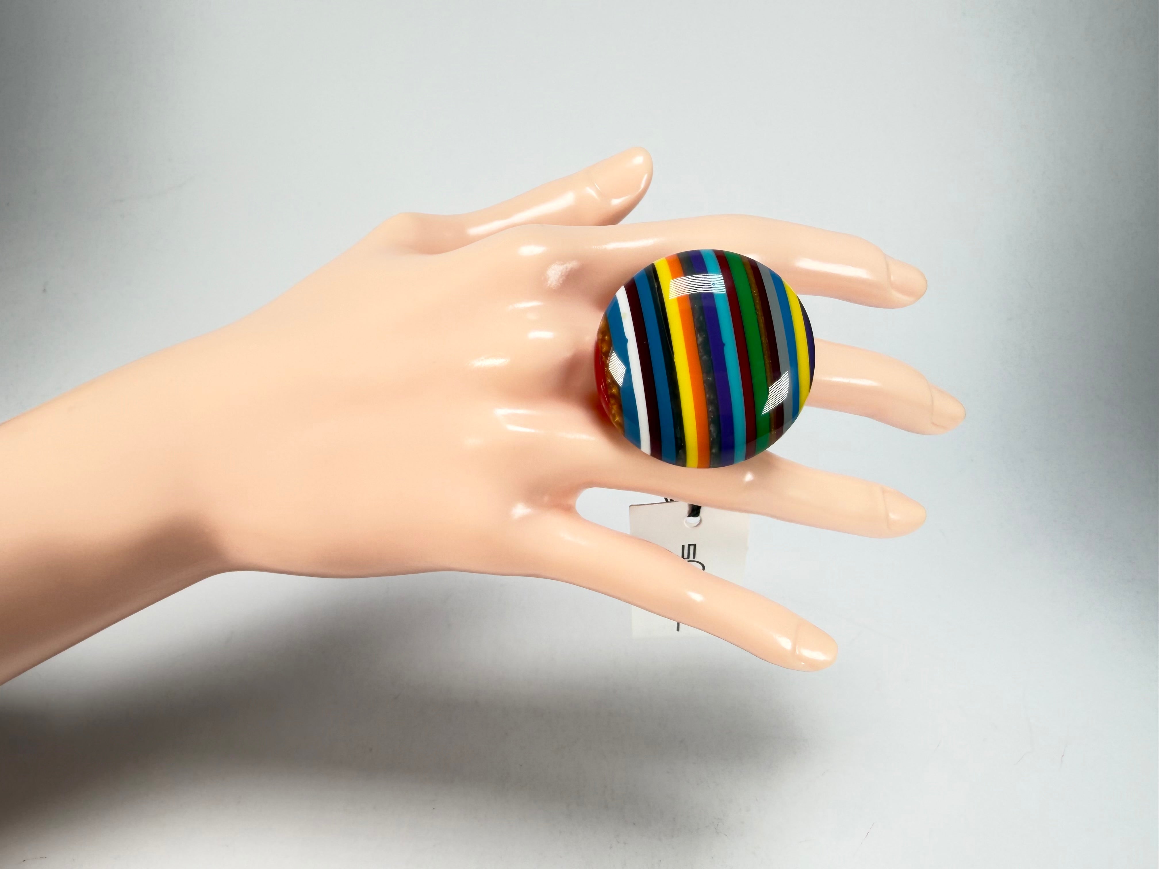 Sobral - Pop Art "Bead Efeitos" Resin Ring ( 004764 ) - Size UK V / US 10.5