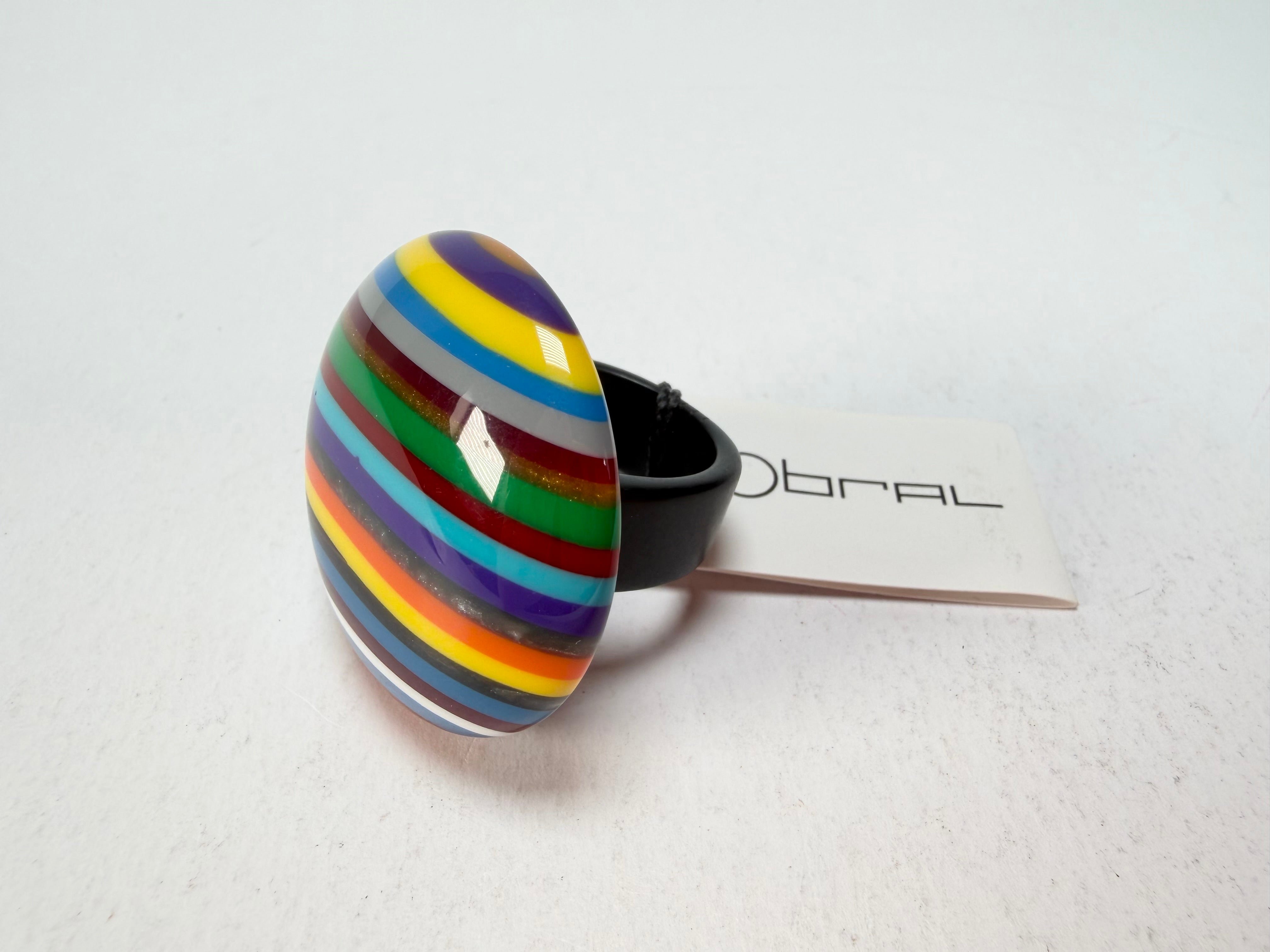 Sobral - Pop Art "Bead Efeitos" Resin Ring ( 004764 ) - Size UK V / US 10.5