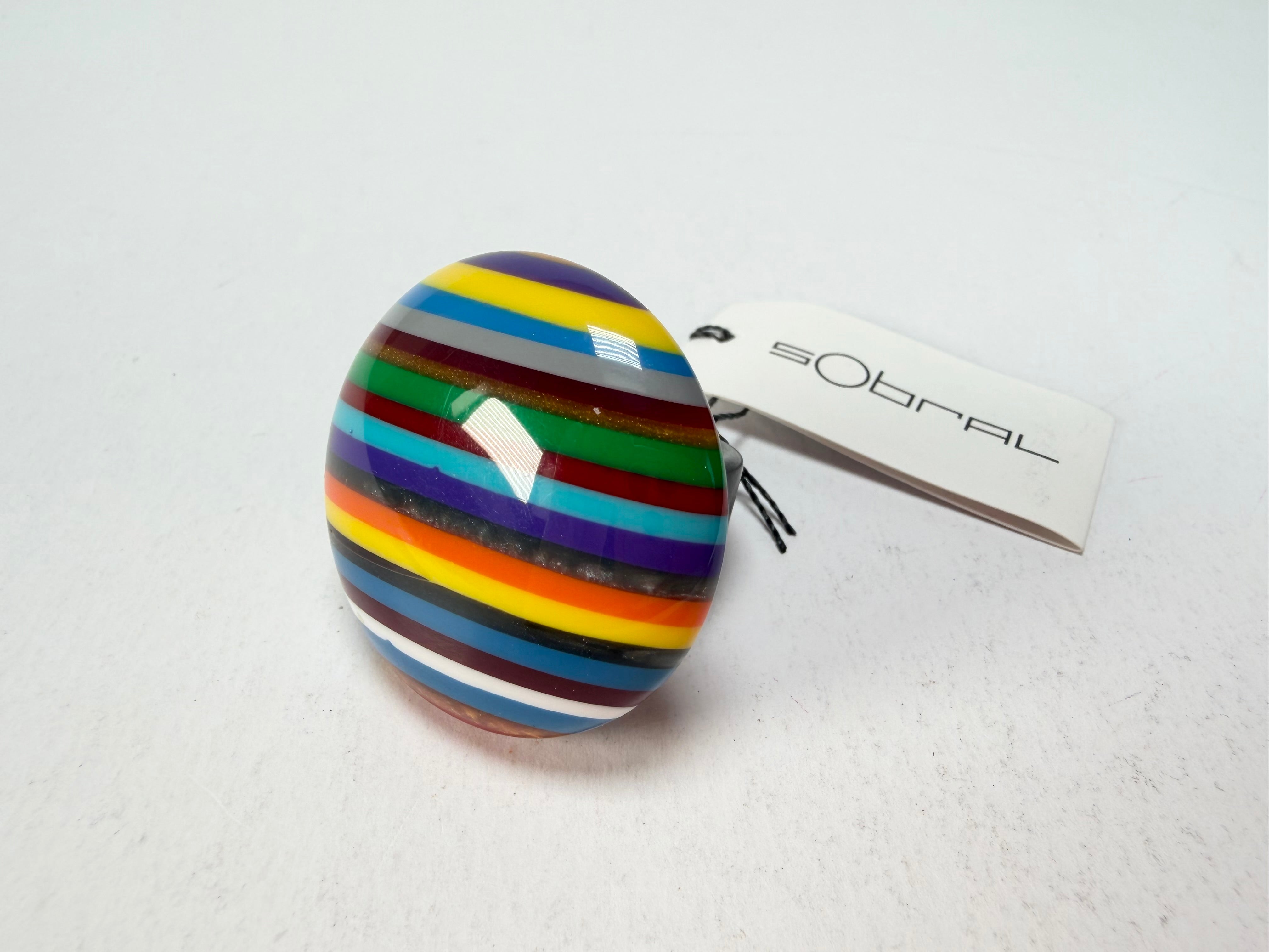 Sobral - Pop Art "Bead Efeitos" Resin Ring ( 004764 ) - Size UK V / US 10.5