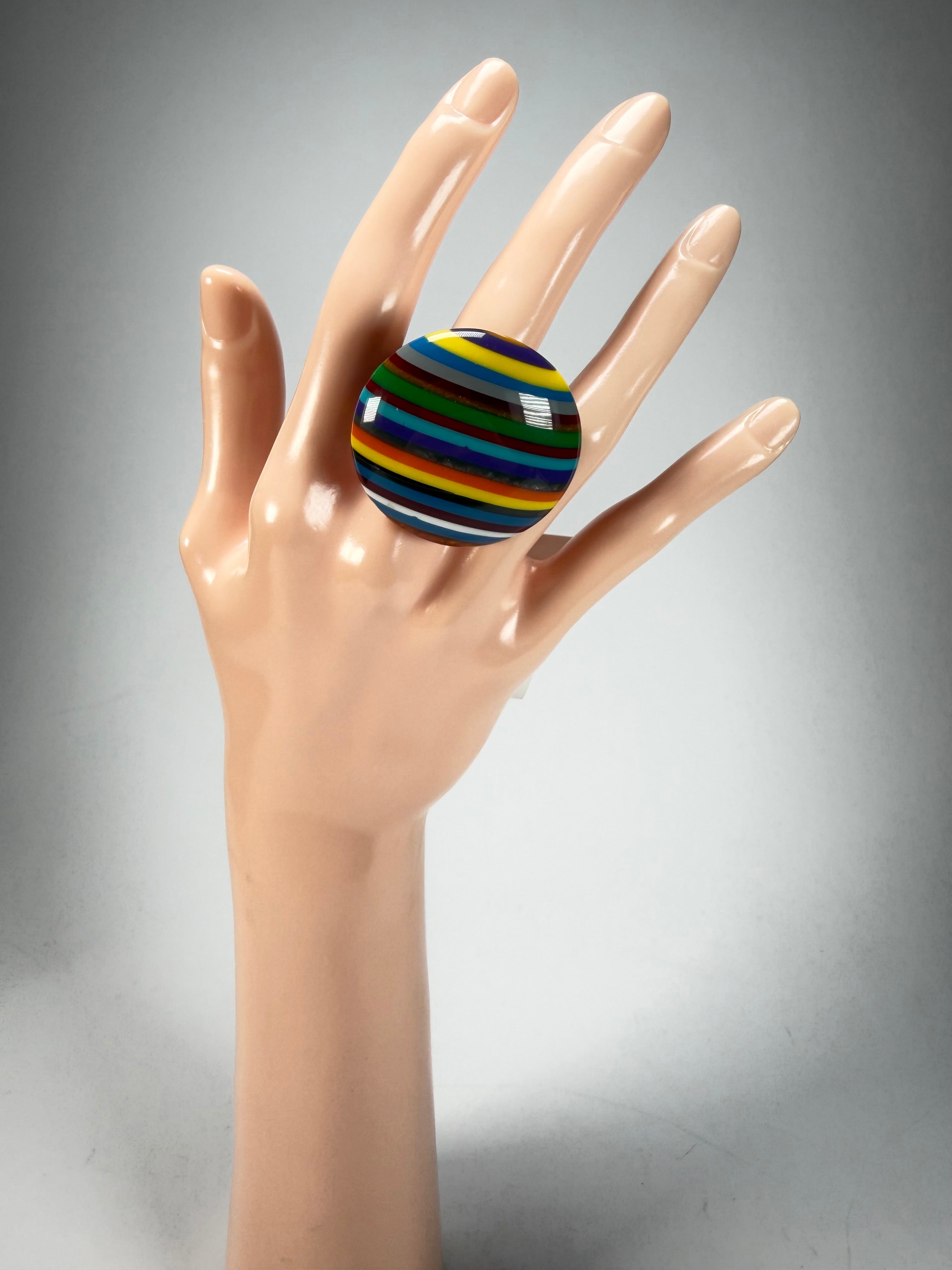 Sobral - Pop Art "Bead Efeitos" Resin Ring ( 004764 ) - Size UK V / US 10.5