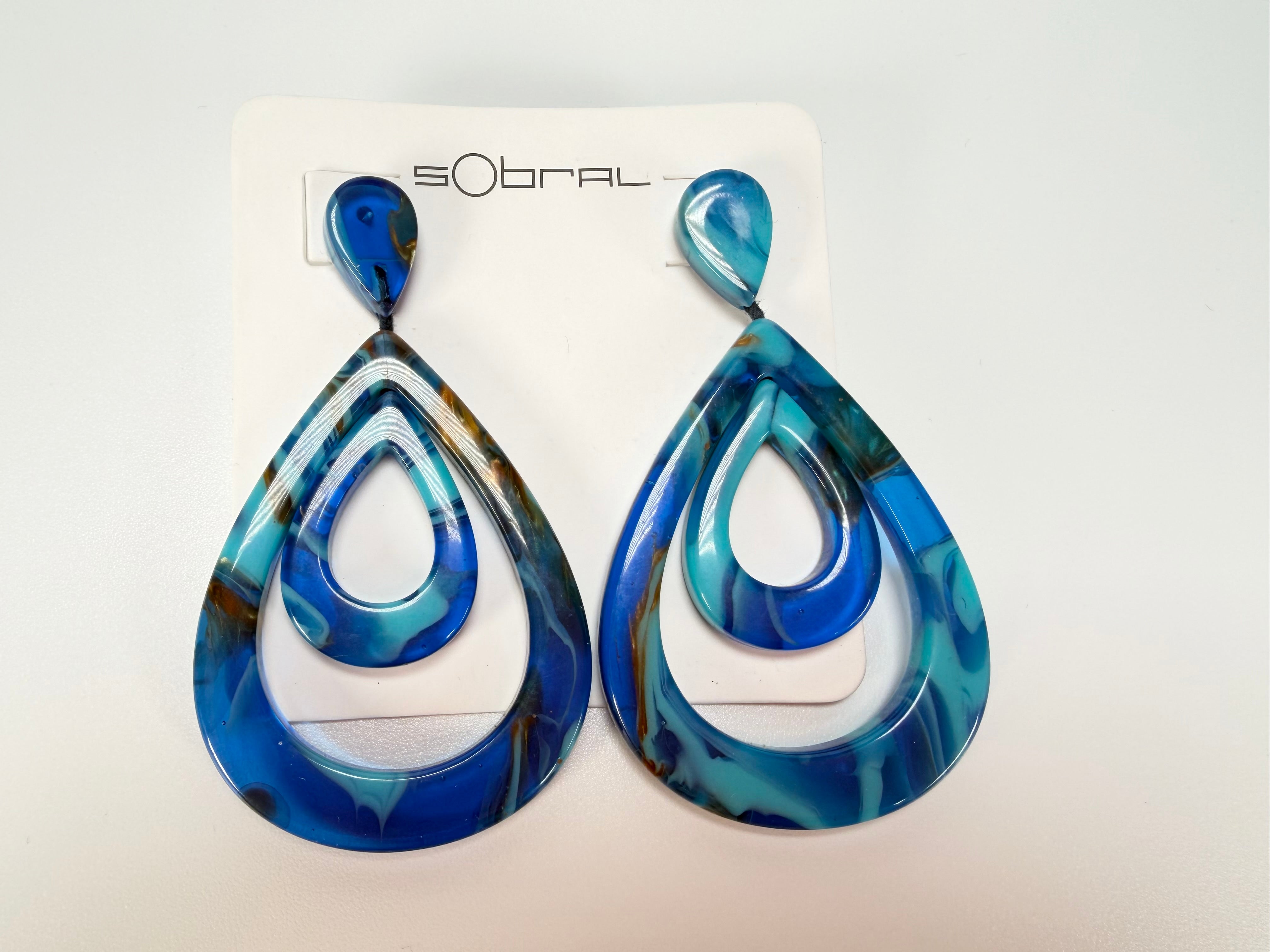 Sobral - Noite Estrelada "Sueli" Resin Earrings ( 005365 )