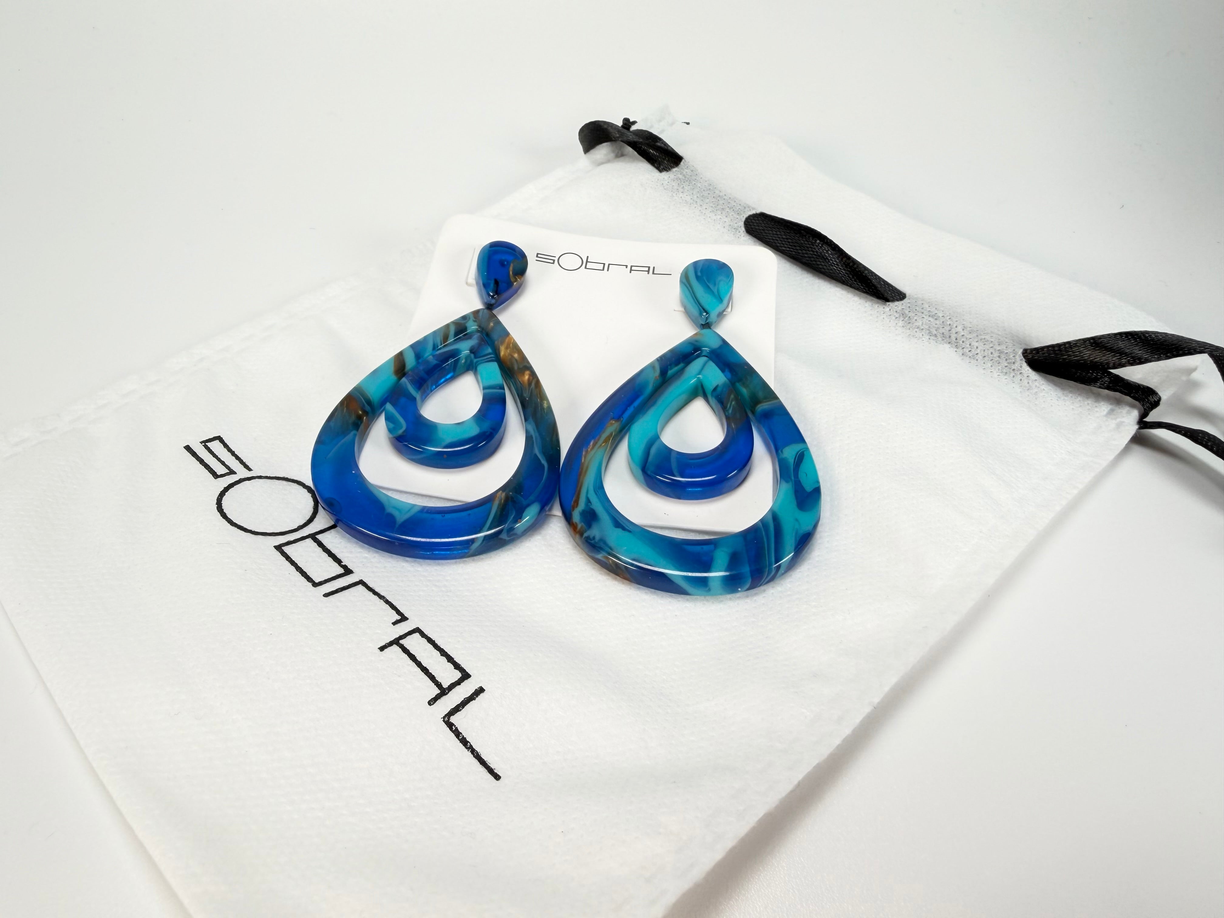 Sobral - Noite Estrelada "Sueli" Resin Earrings ( 005365 )