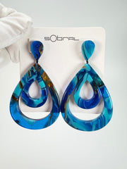 Sobral - Noite Estrelada "Sueli" Resin Earrings ( 005365 )