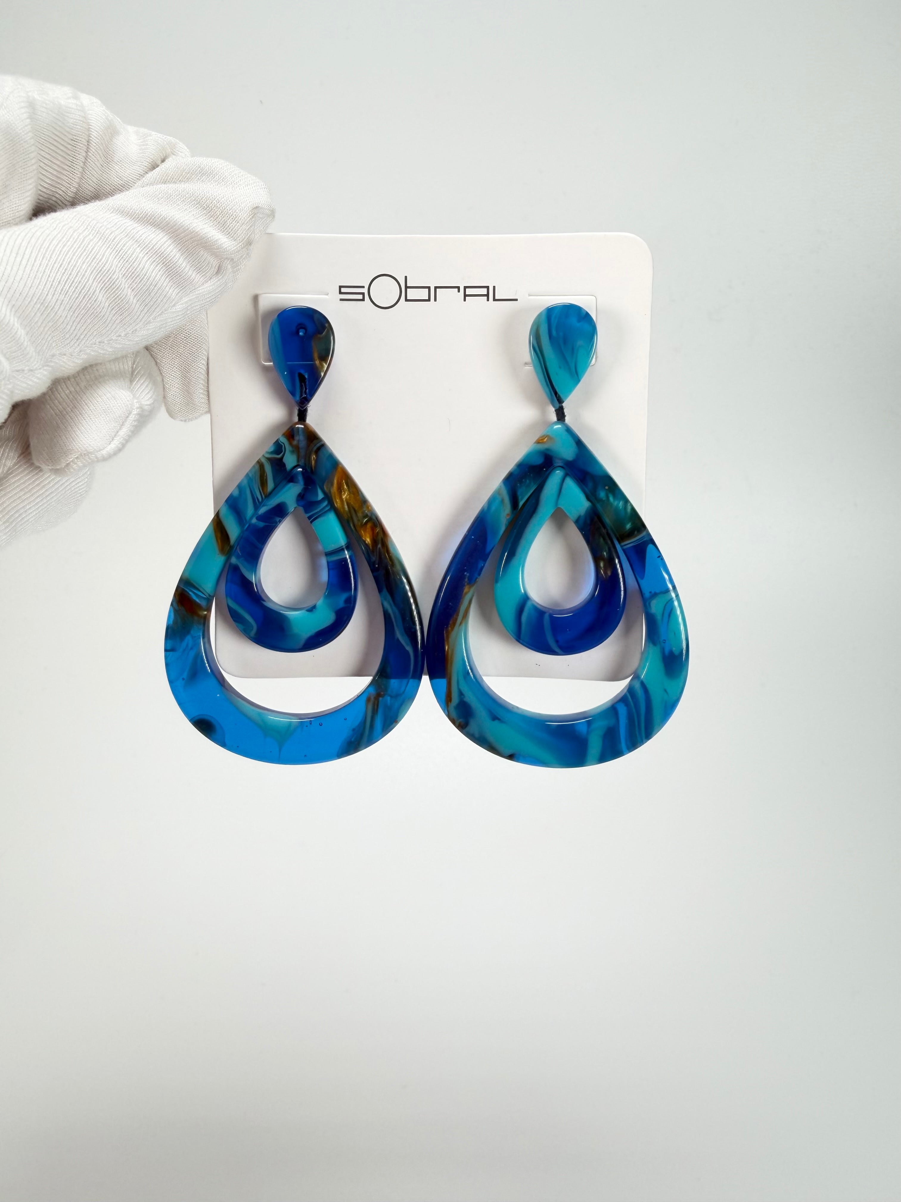 Sobral - Noite Estrelada "Sueli" Resin Earrings ( 005365 )