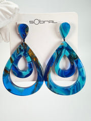 Sobral - Noite Estrelada "Sueli" Resin Earrings ( 005365 )