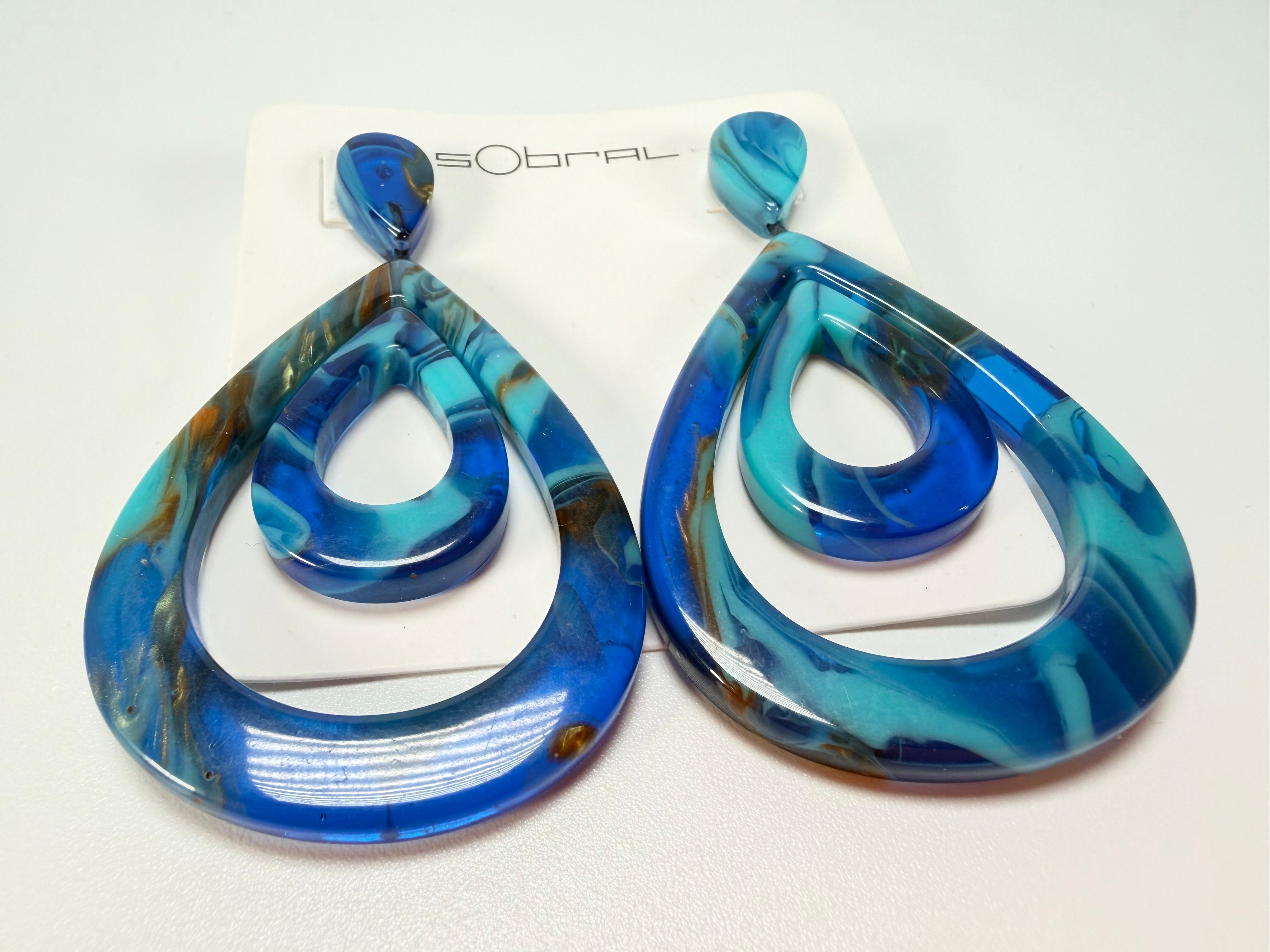 Sobral - Noite Estrelada "Sueli" Resin Earrings ( 005365 )