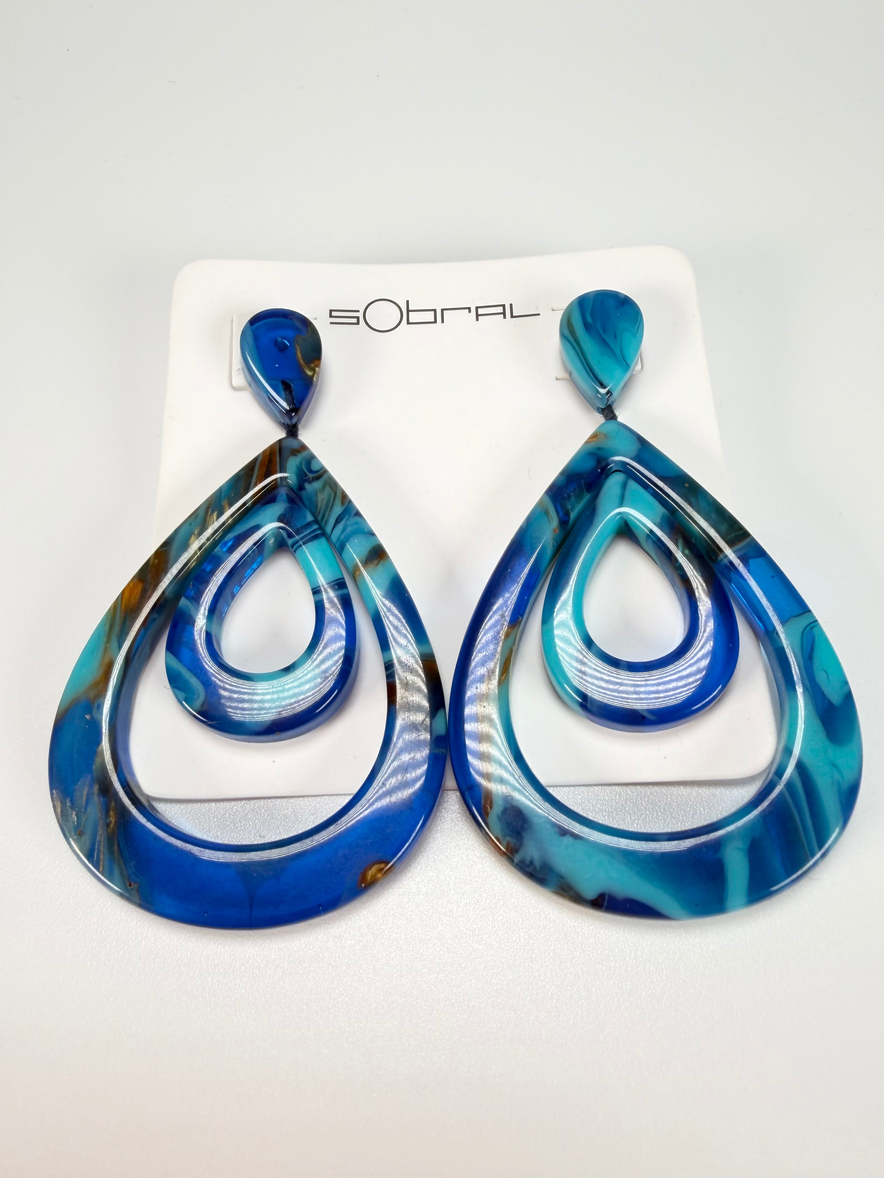 Sobral - Noite Estrelada "Sueli" Resin Earrings ( 005365 )