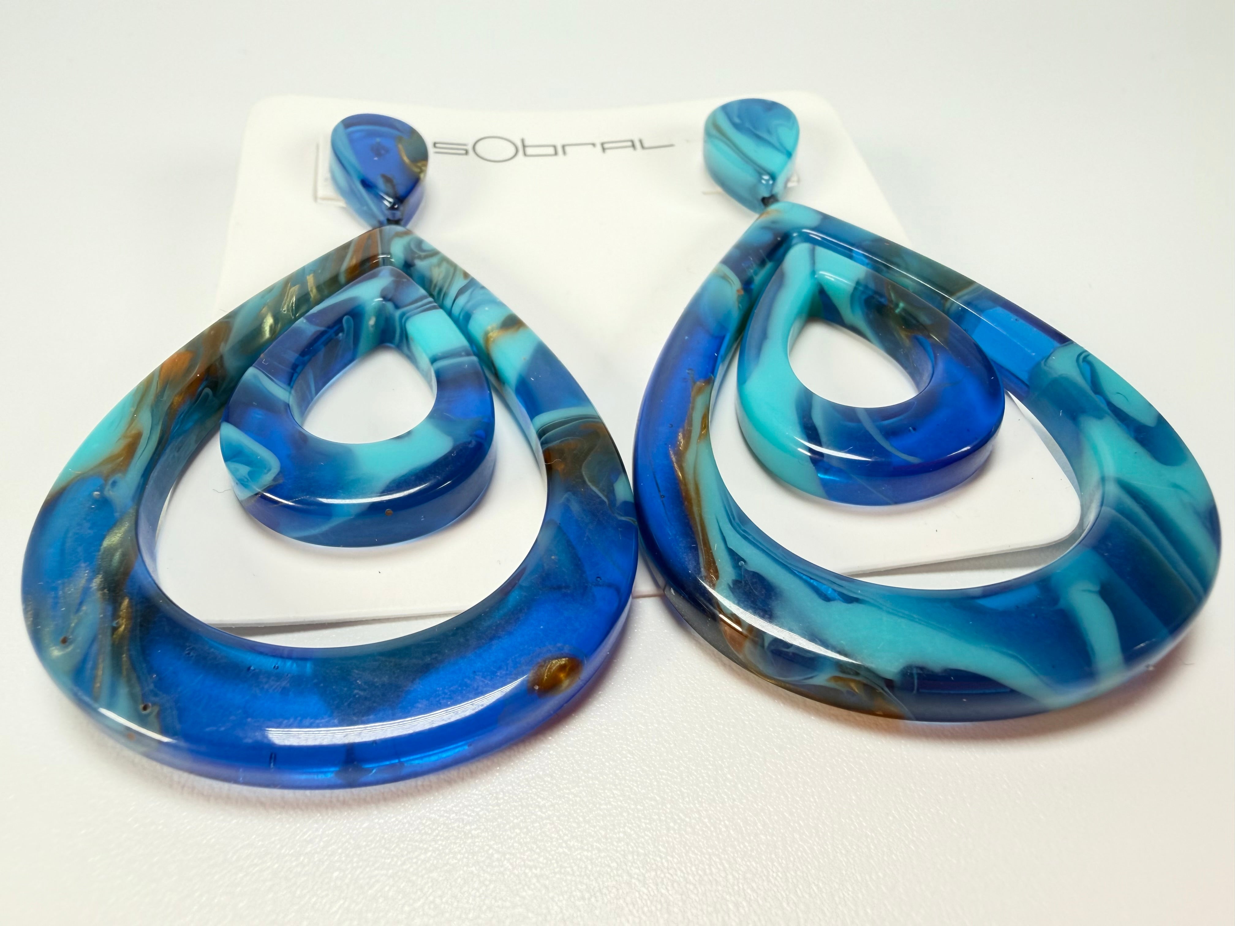Sobral - Noite Estrelada "Sueli" Resin Earrings ( 005365 )