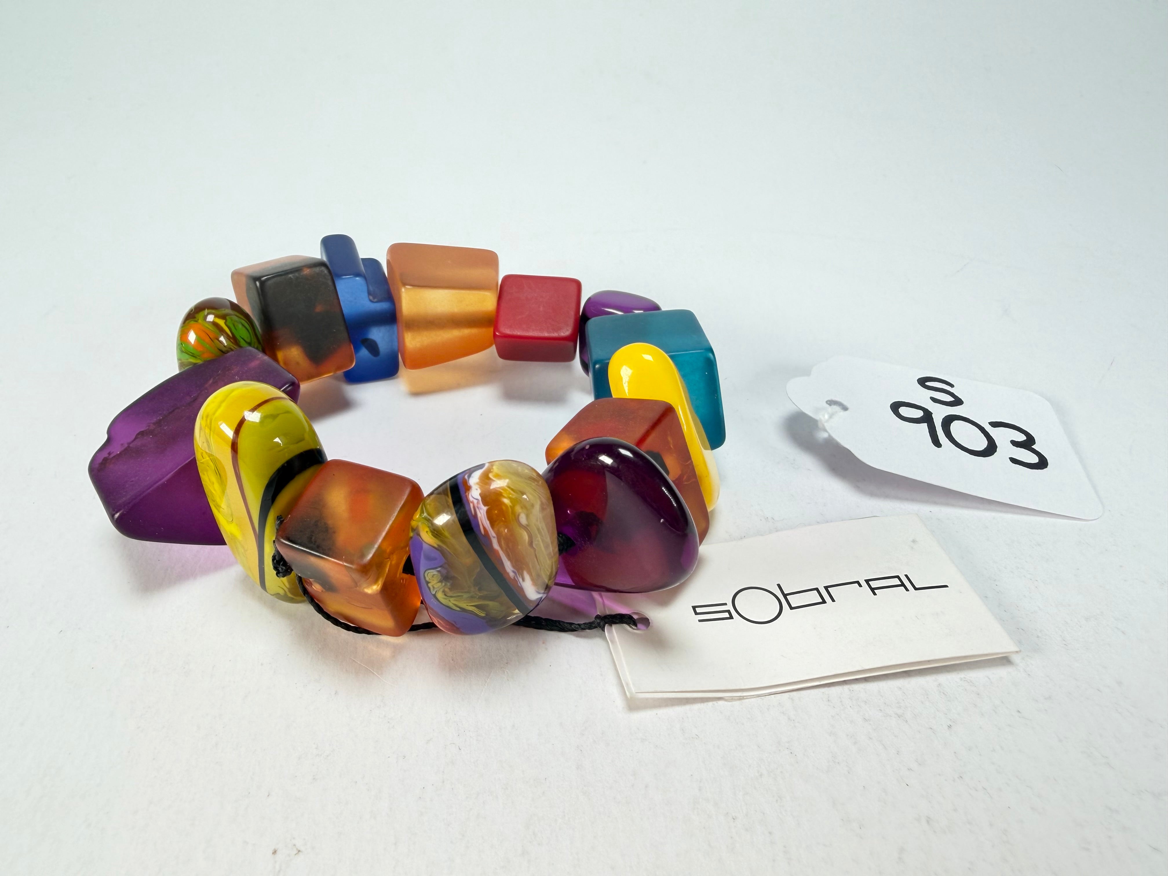 Sobral - Indiana "Mix Multicor" Elasticated Resin Bracelet ( 000210 )